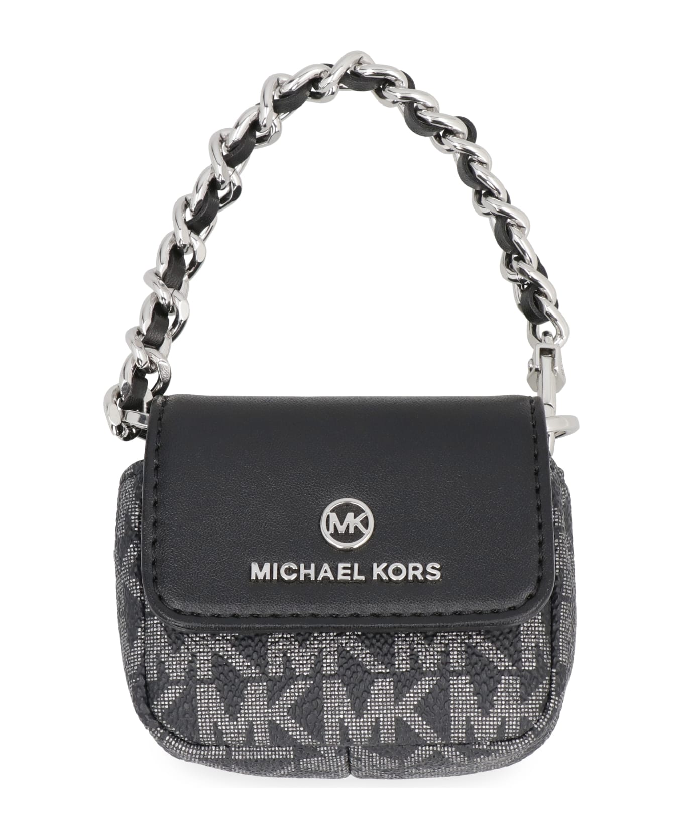 MICHAEL Michael Kors Headphone Holder In Coated Canvas - black