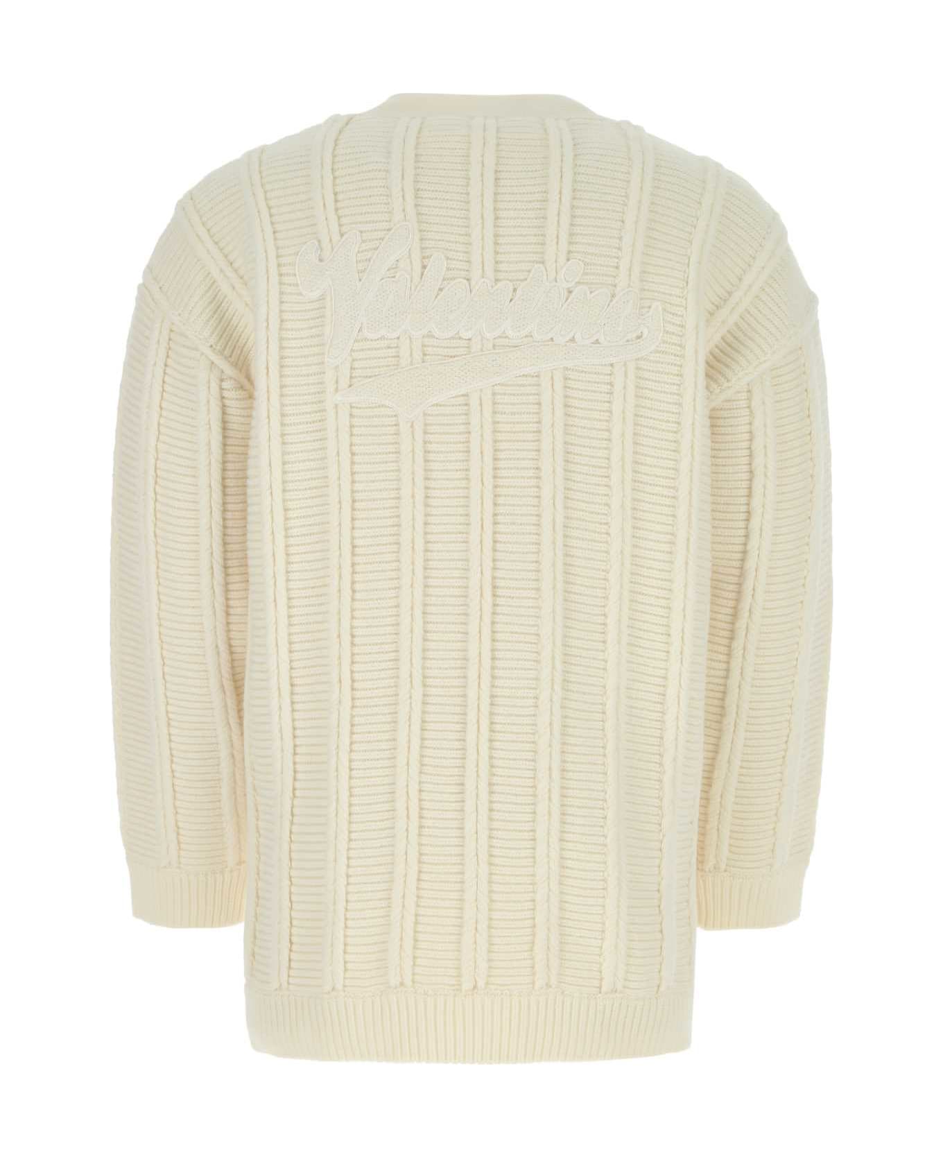 Valentino Garavani Ivory Wool Cardigan - A03