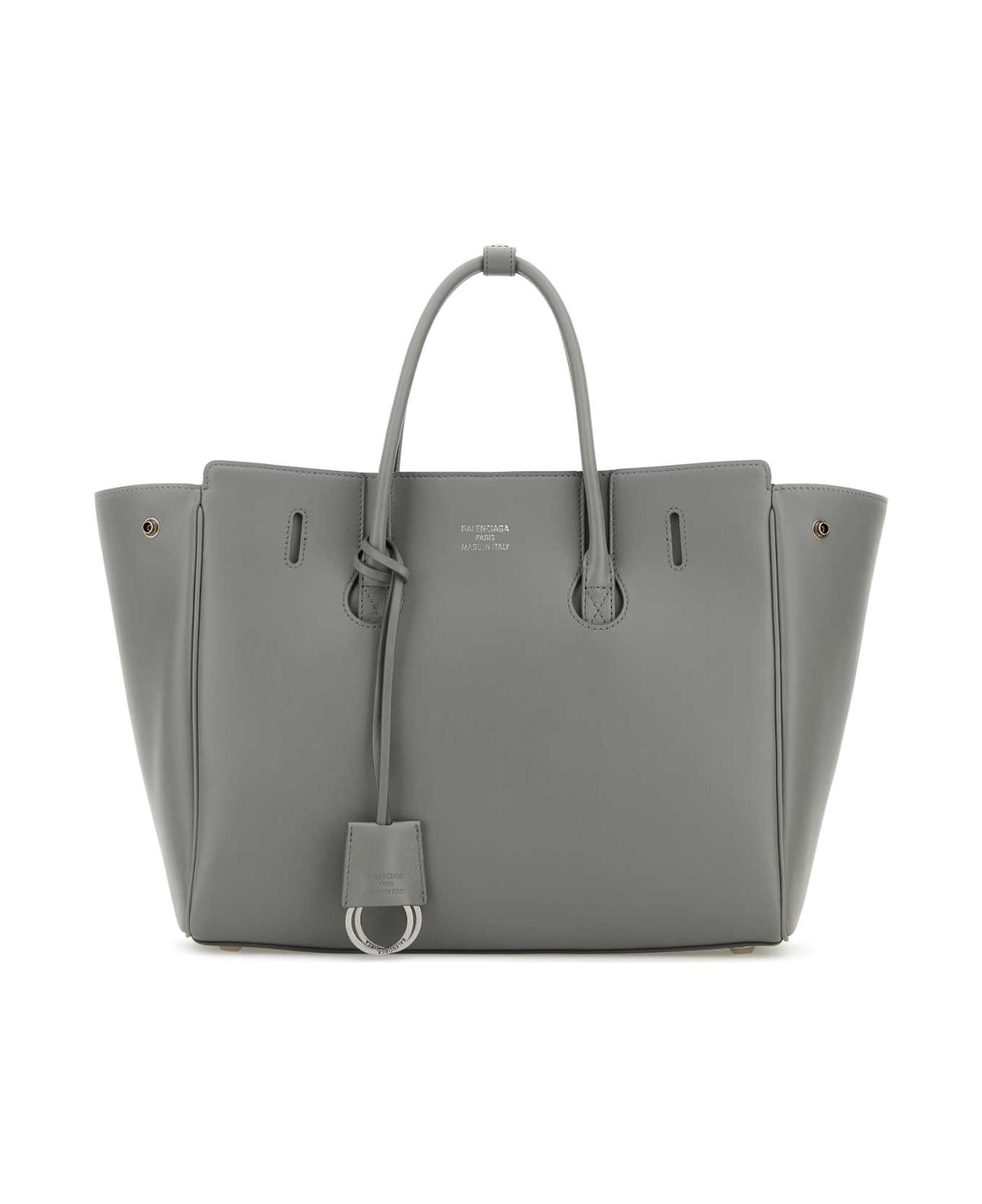 Balenciaga Grey Leather Small Carry All Hampton Shopping Bag - BALENCIAGAGREY