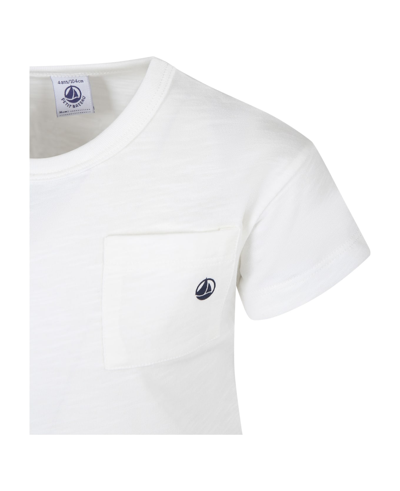 Petit Bateau White T-shirt For Kids - White Tシャツ＆ポロシャツ