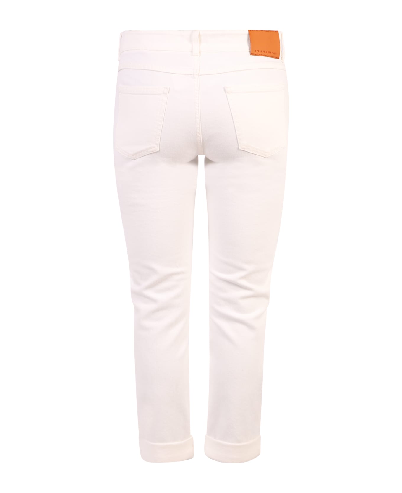 Stella McCartney Branded Jeans - Bianco ボトムス