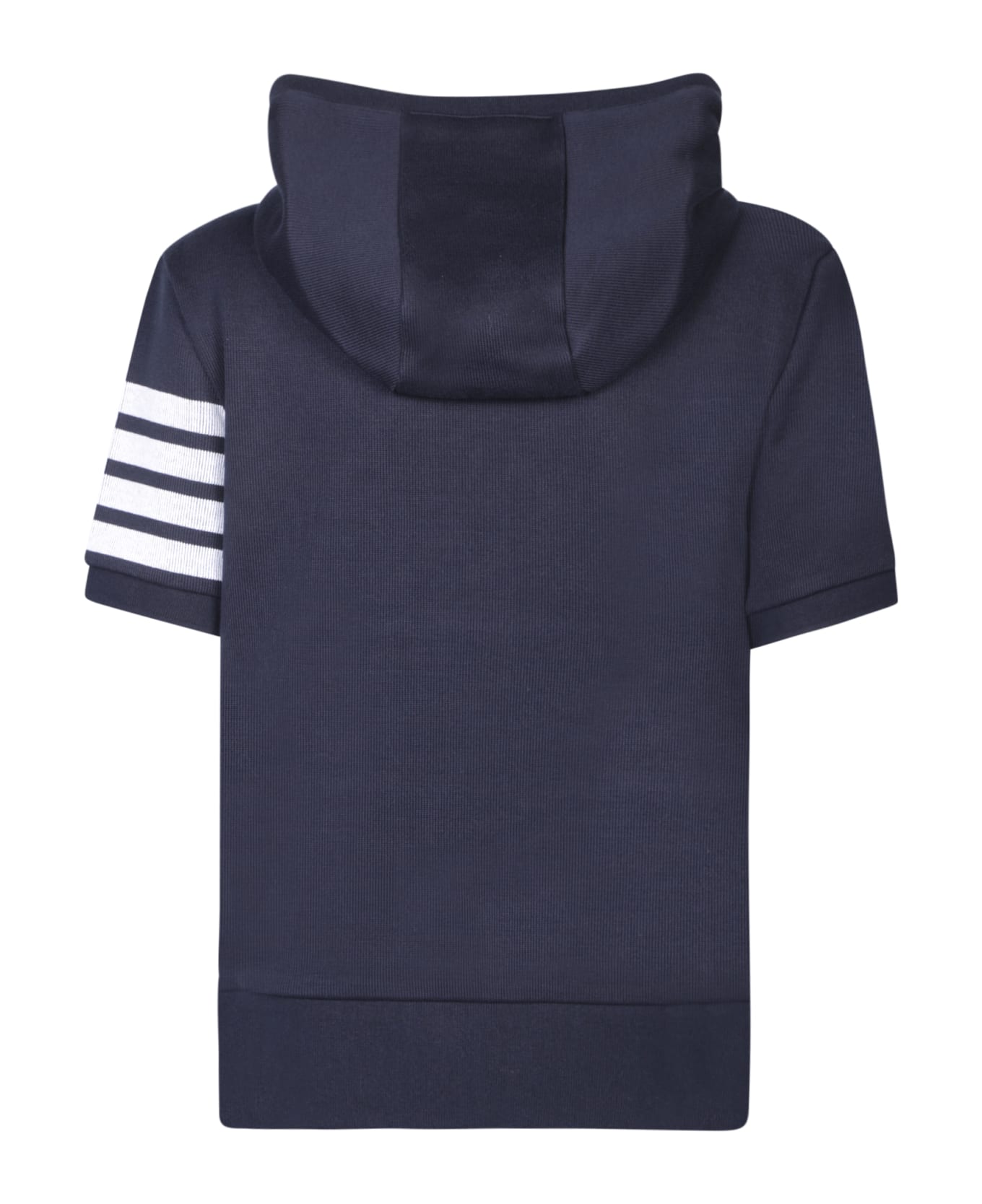 Thom Browne Sweatshirt With Short Sleeves - NAVY フリース