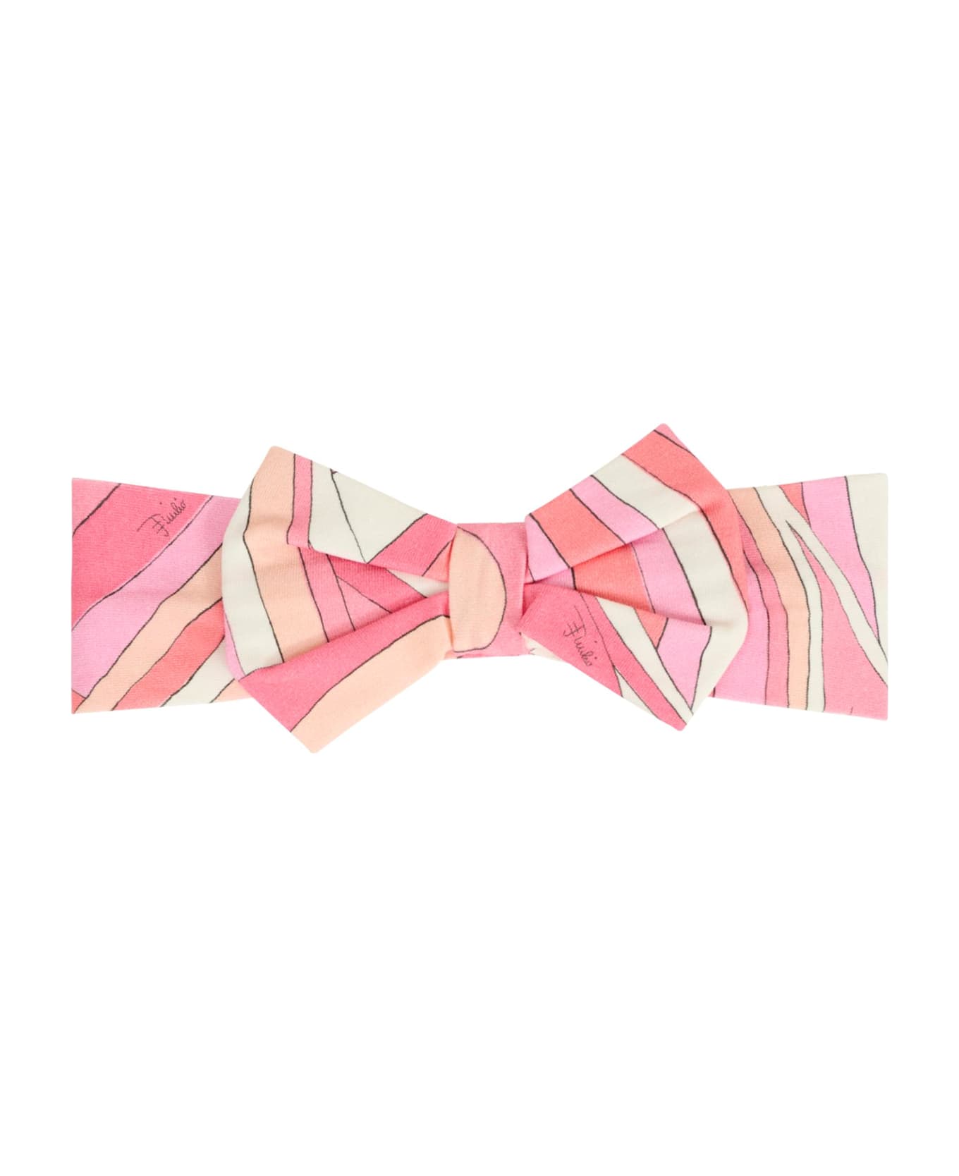 Pucci Pink Band For Baby Girl With Print - Pink