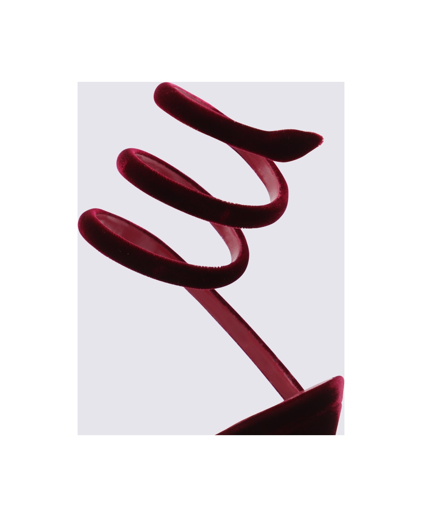 René Caovilla Red Velvet Sandals - RUBINO VELVET