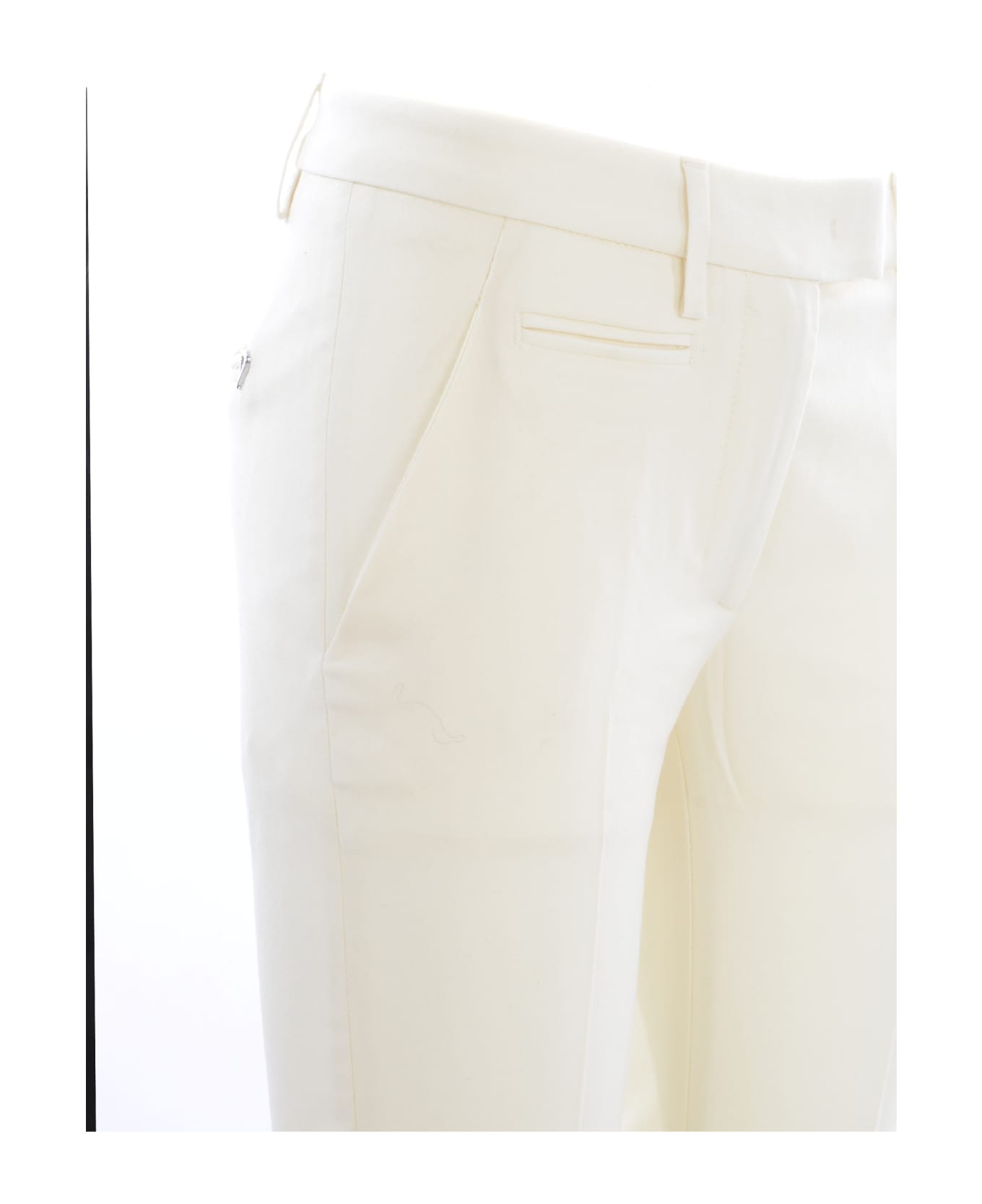Dondup Trousers Dondup "perfect" In Virgin Wool - Crema