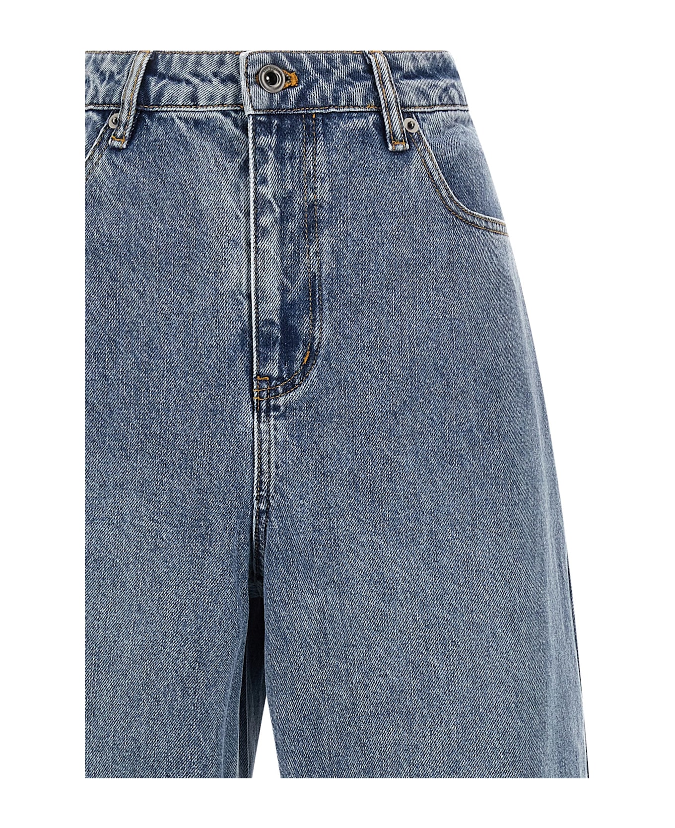 self-portrait 'blue Barrel Leg' Jeans - Blue
