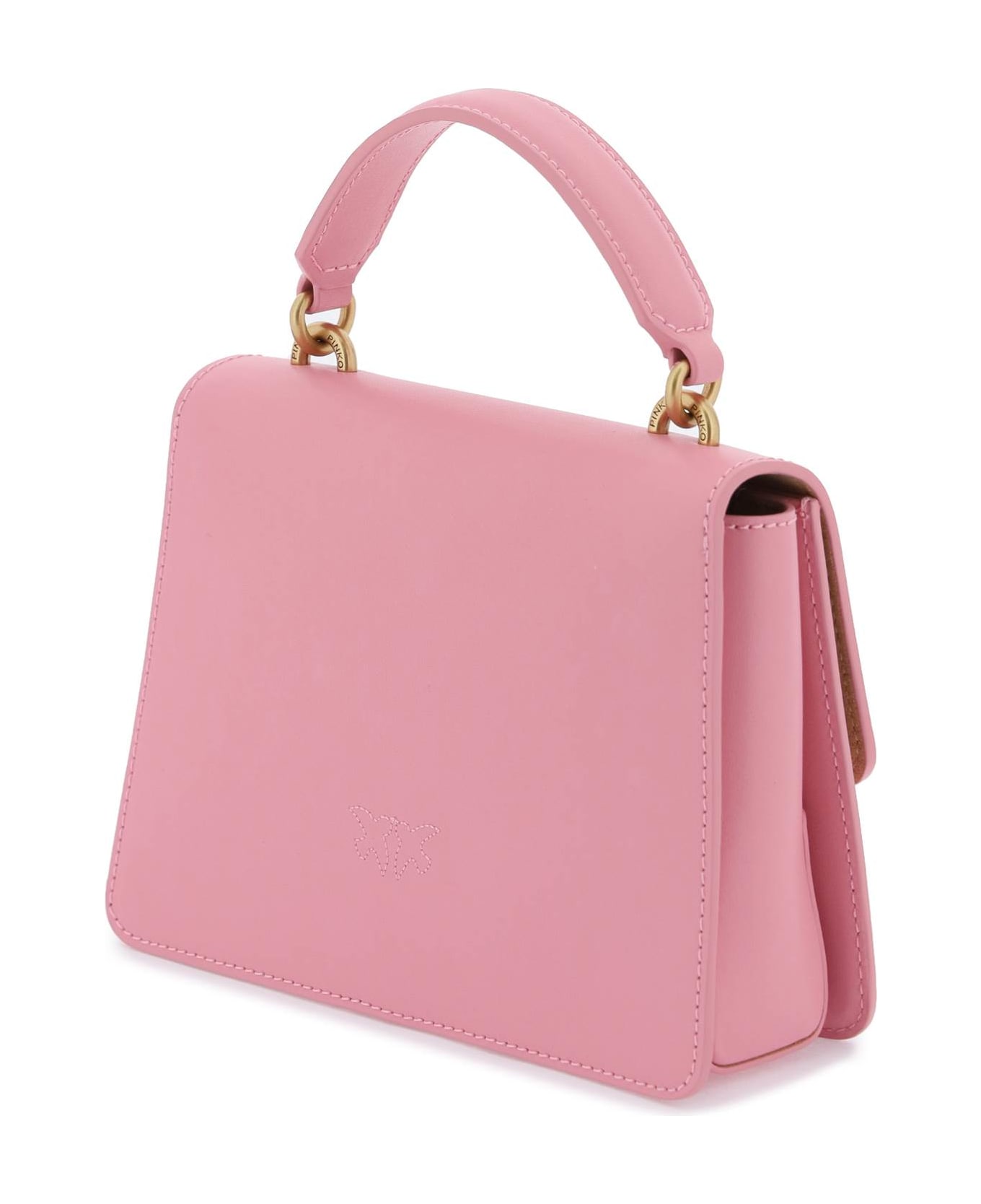 Pinko Love One Top Handle Mini Light Bag - ROSA MARINO ANTIQUE GOLD (Pink)