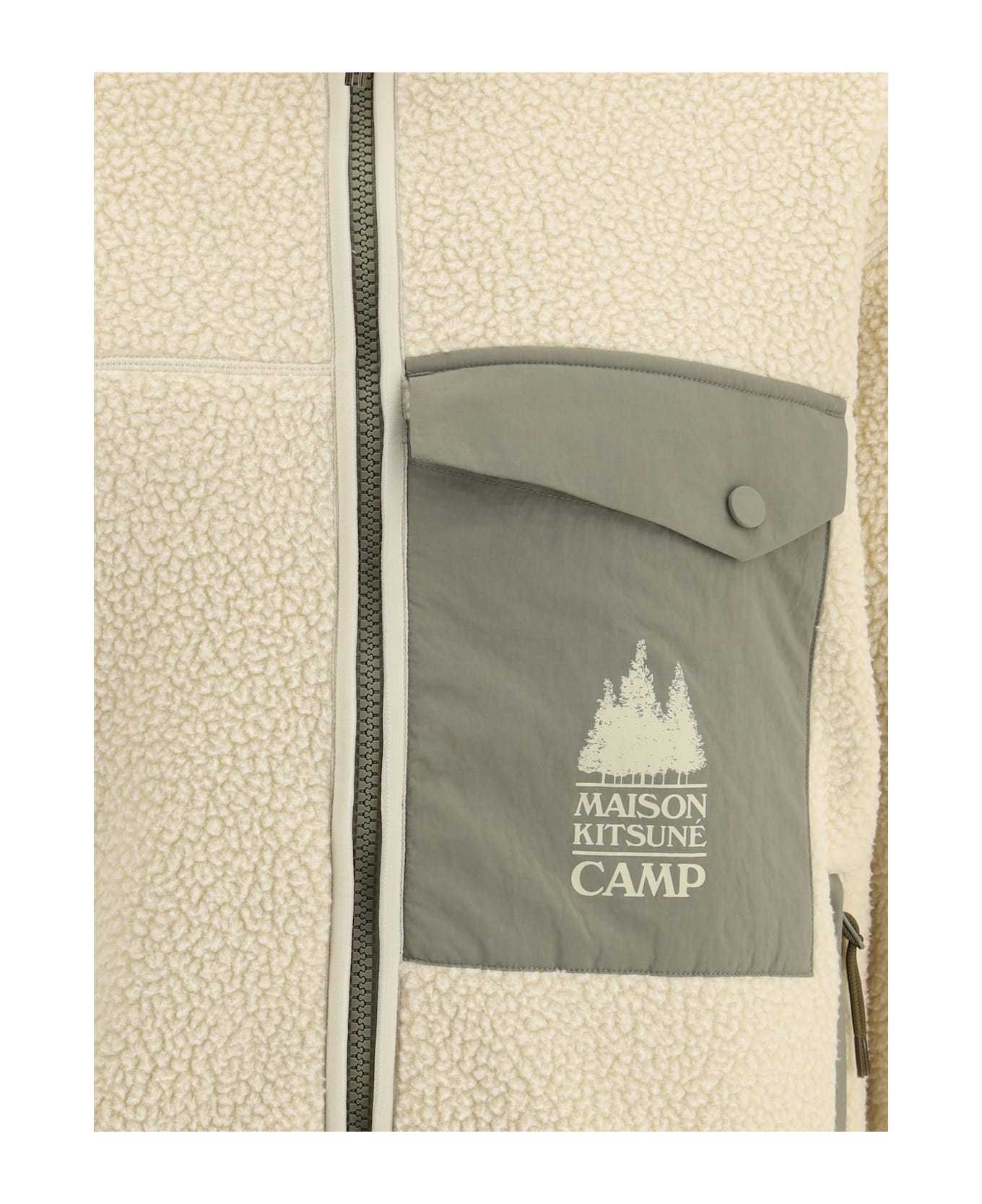 Maison Kitsuné Casual Fleece Jacket - POWDER