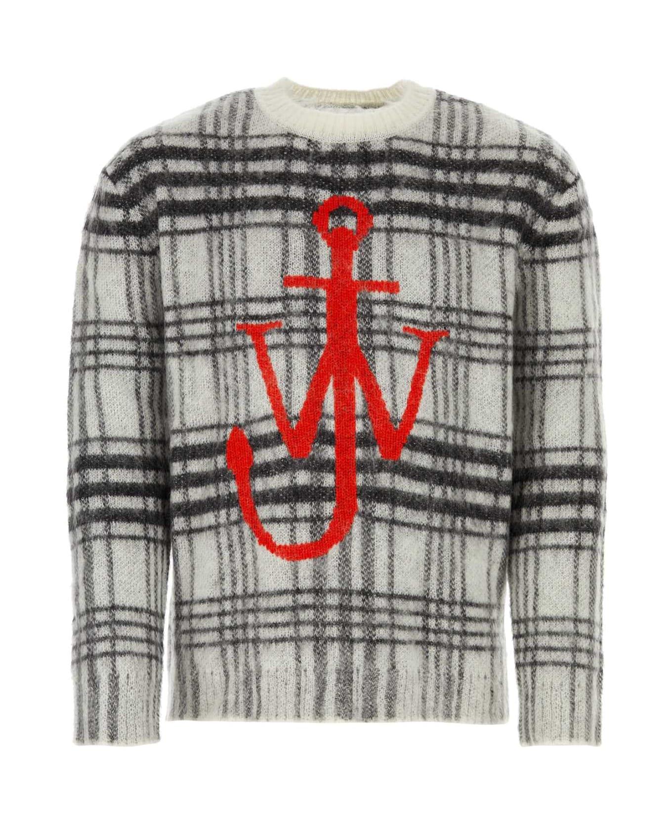 J.W. Anderson Embroidered Nylon Blend Sweater - WHITEBLACK ニットウェア