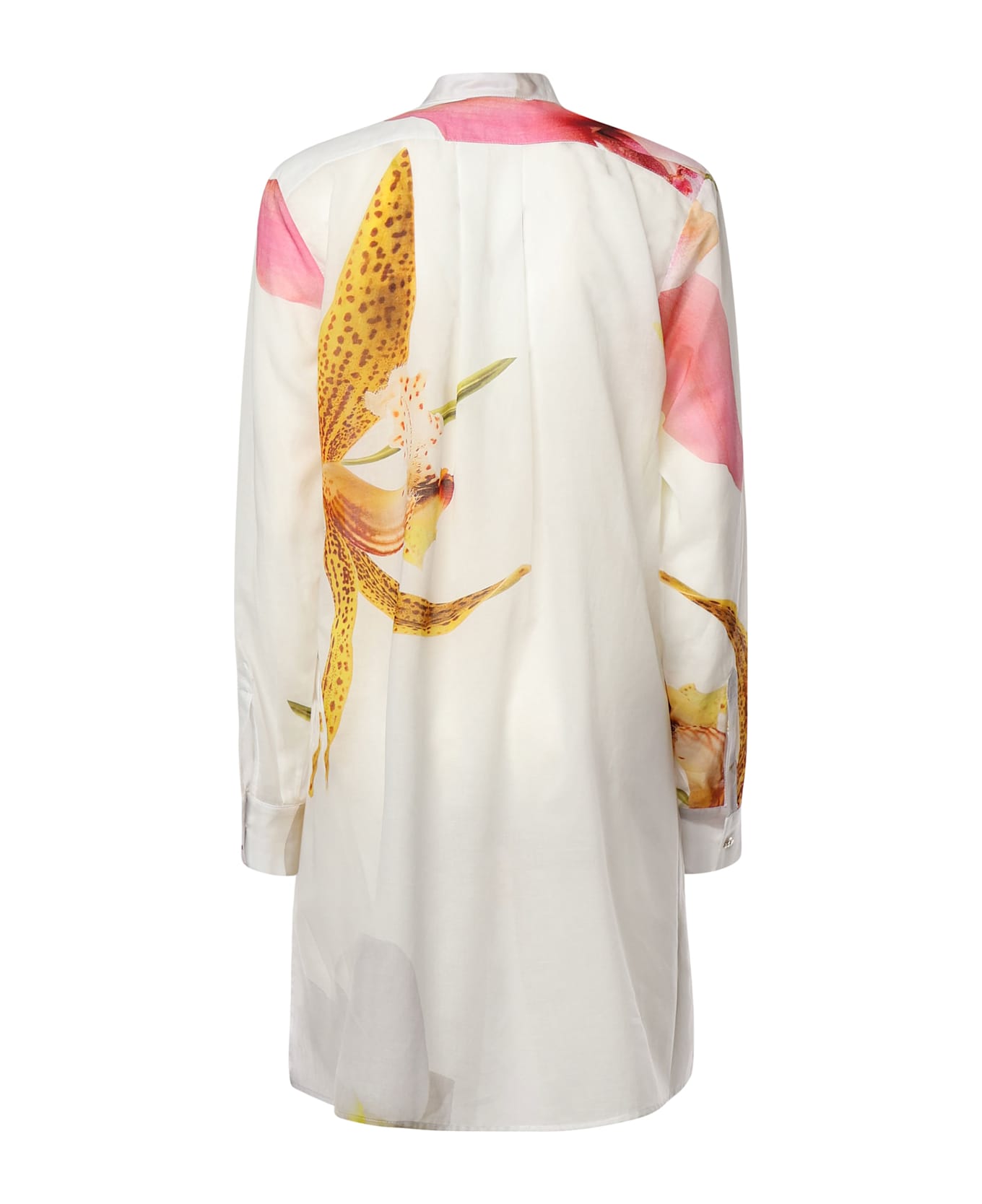 Genny Orchid Print Blouse - White