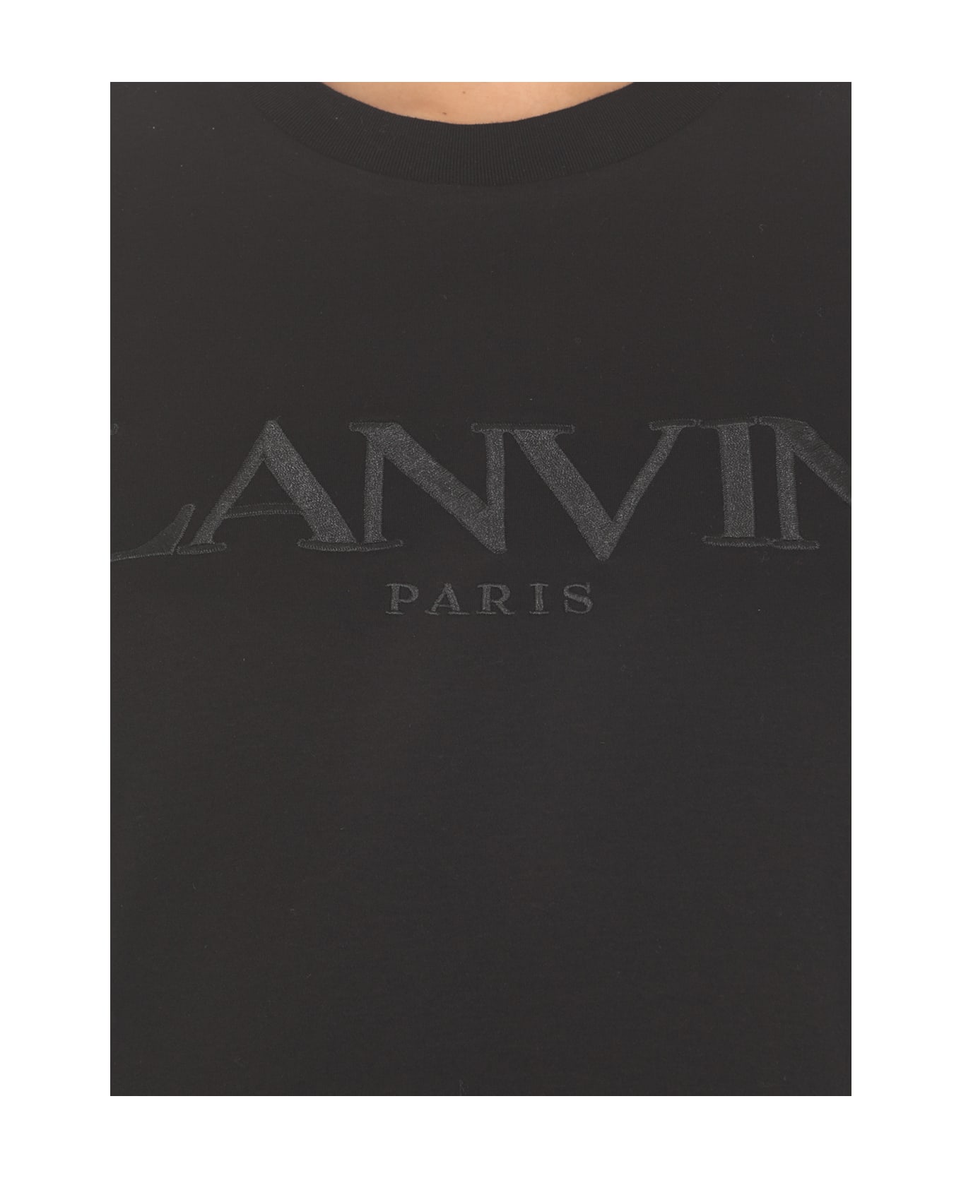 Lanvin Cotton Logoed T-shirt - Black Tシャツ