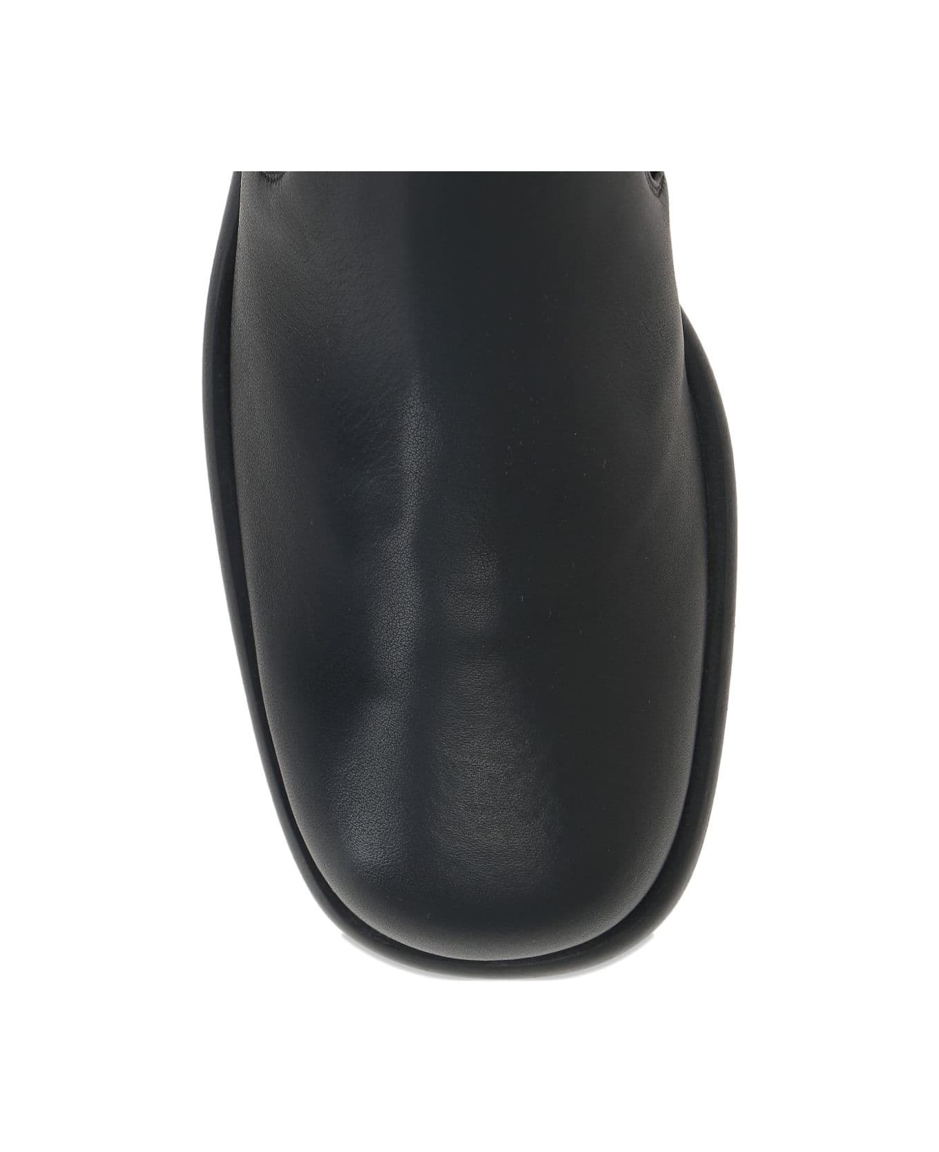 Sergio Rossi Leather Chelsea Boots - Black