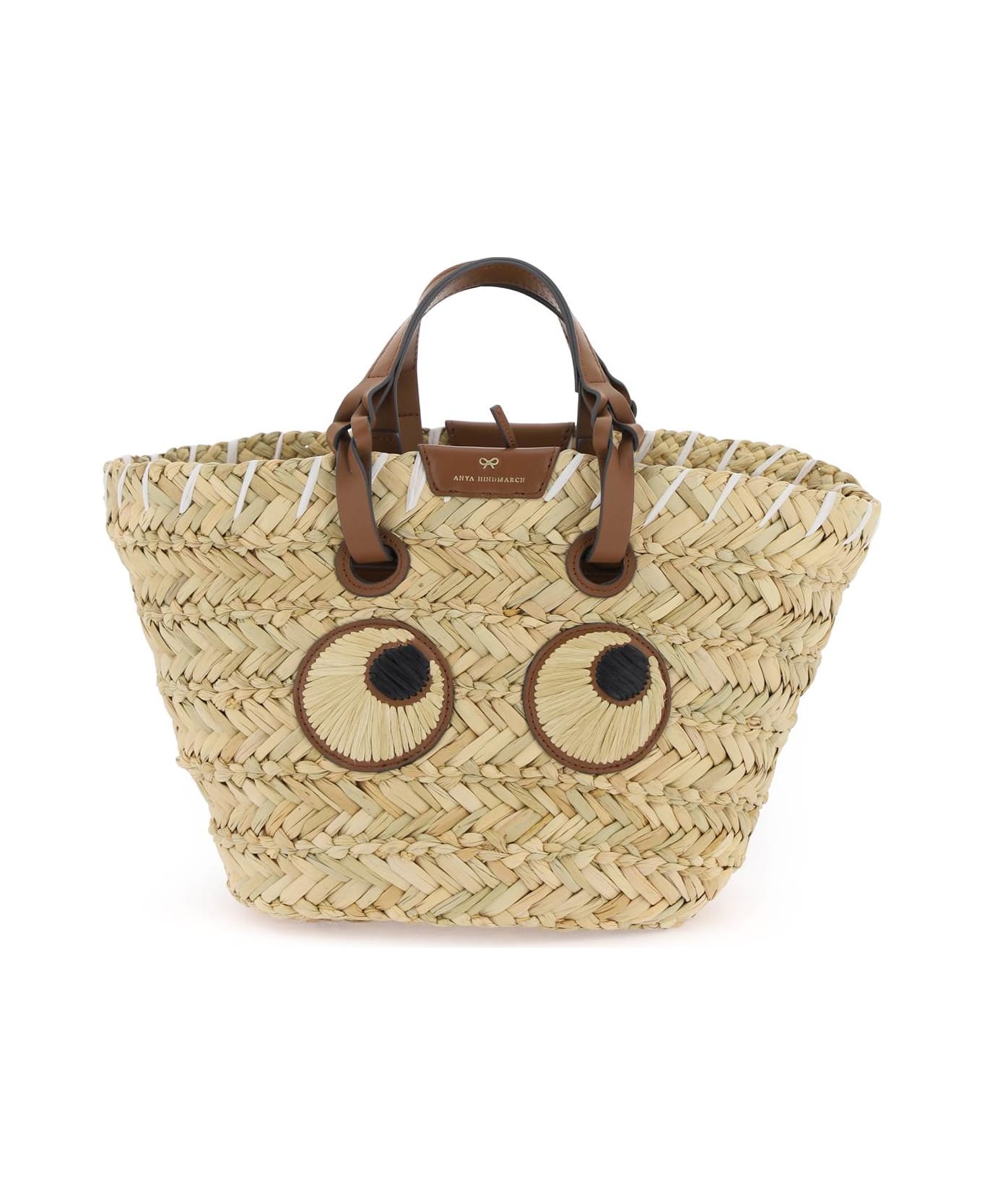 Anya Hindmarch Paper Eyes Basket Handbag - NATURAL トートバッグ