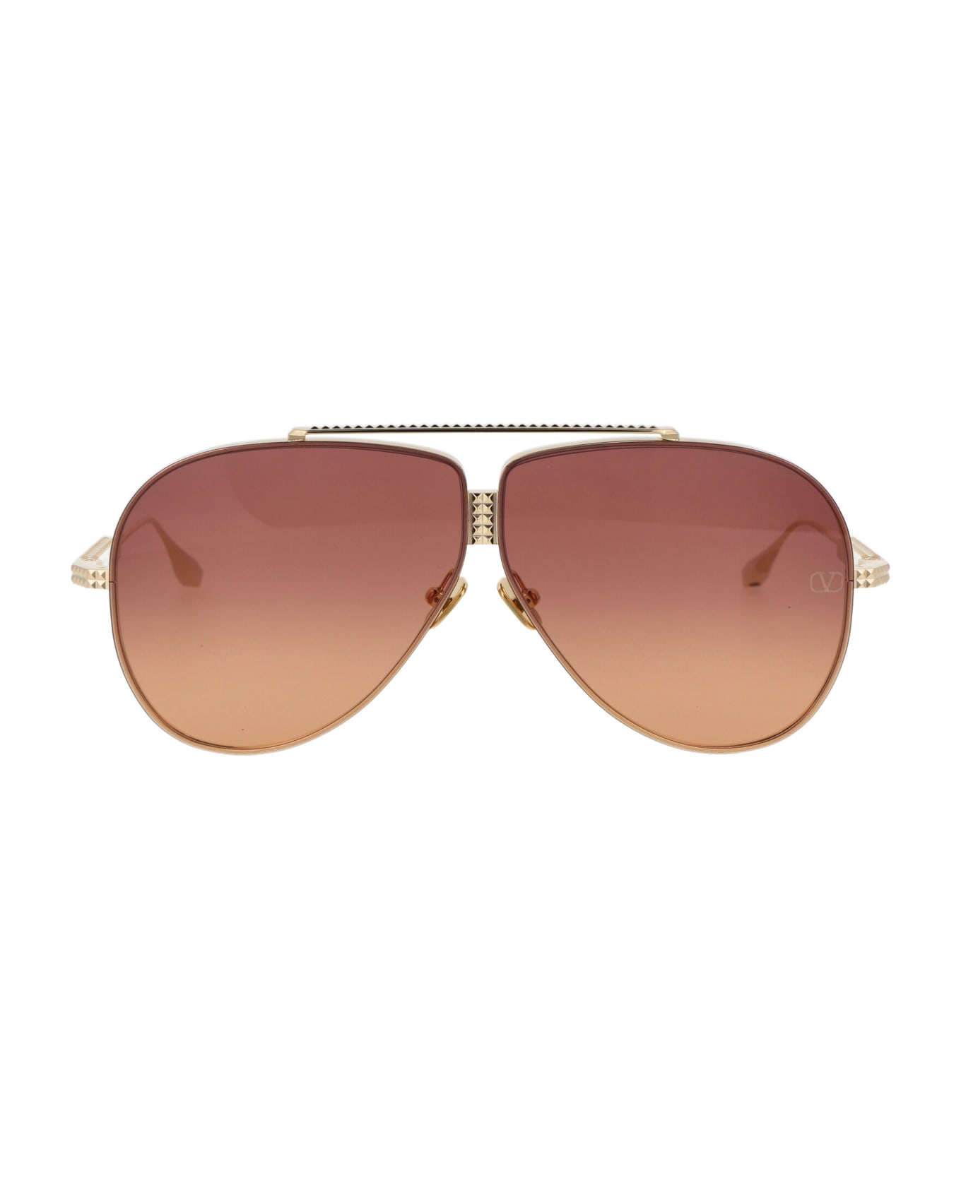 Valentino Eyewear Xvi Sunglasses - LIGHT GOLD W/ VIOLET TO ORANGE