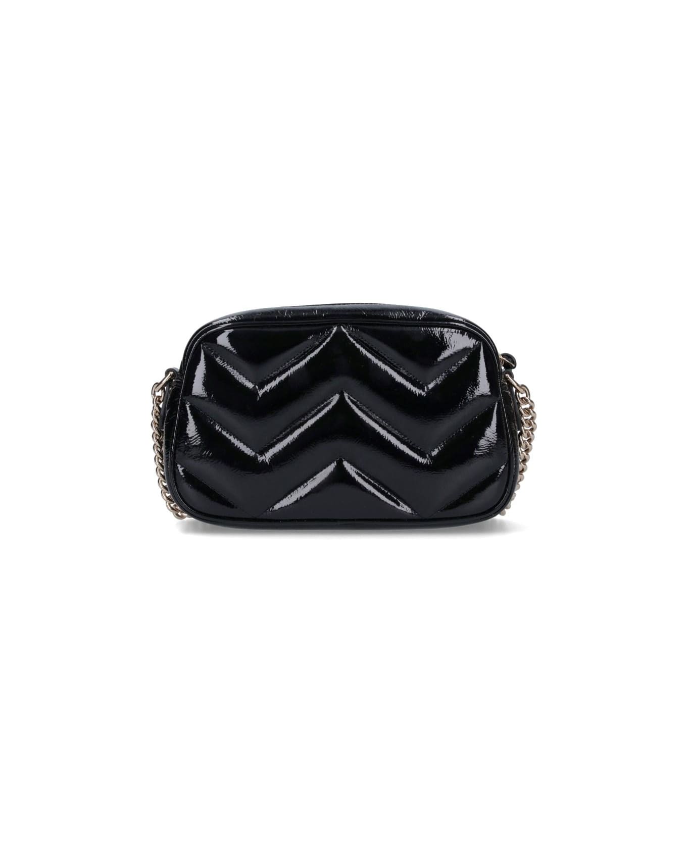 Gucci Gg Plaque Padded Shoulder Bag - Nero