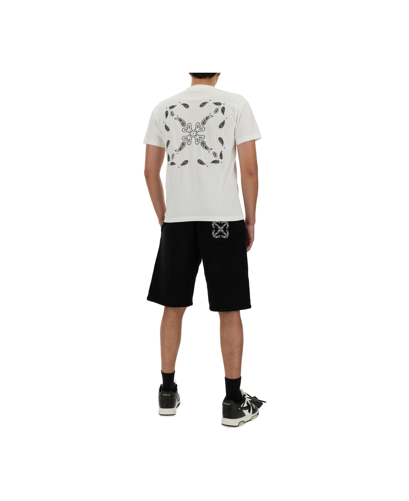 Off-White Bandana Pattern T-shirt - WHITE