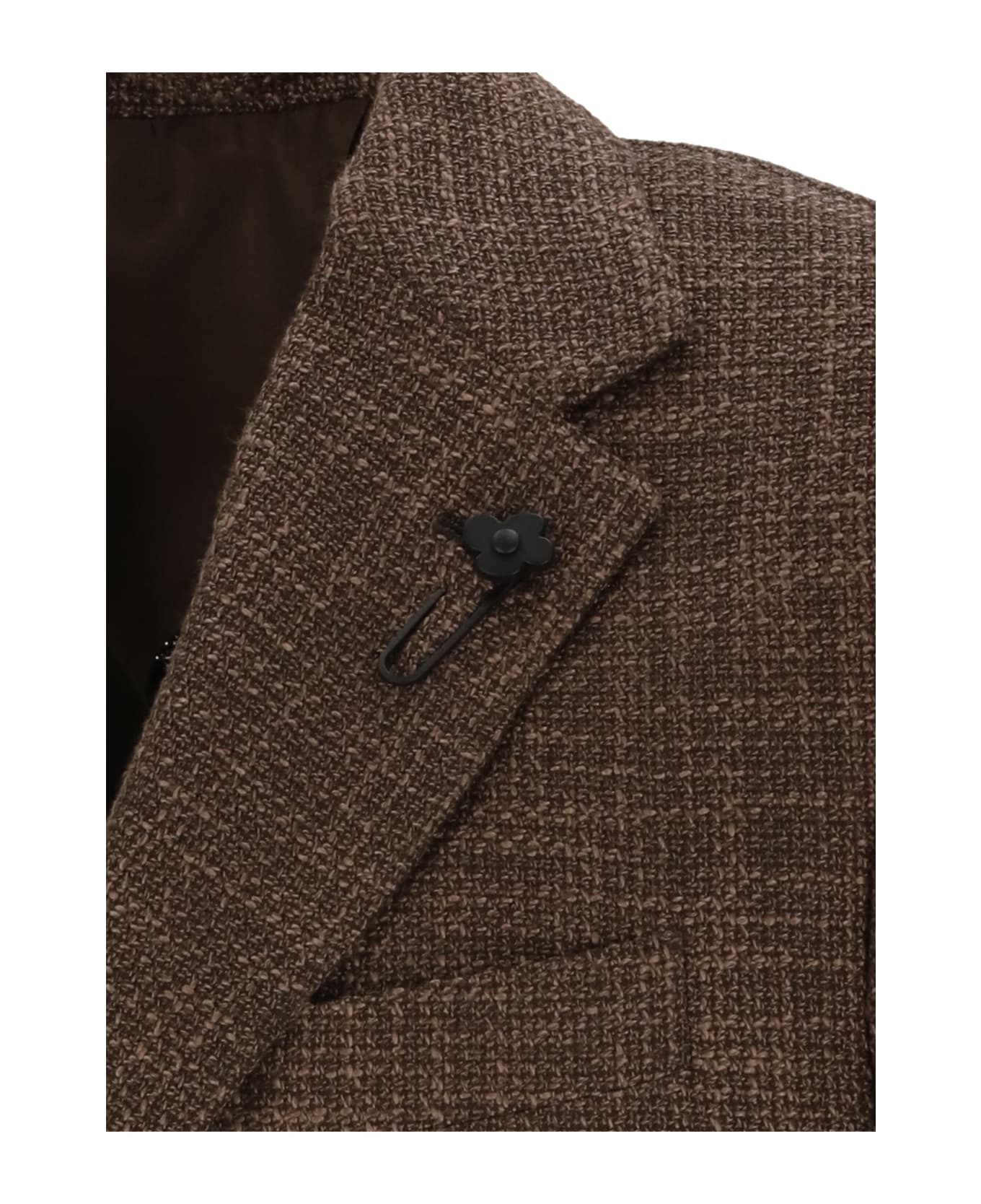 Lardini Wool And Cotton Jacket - Brown