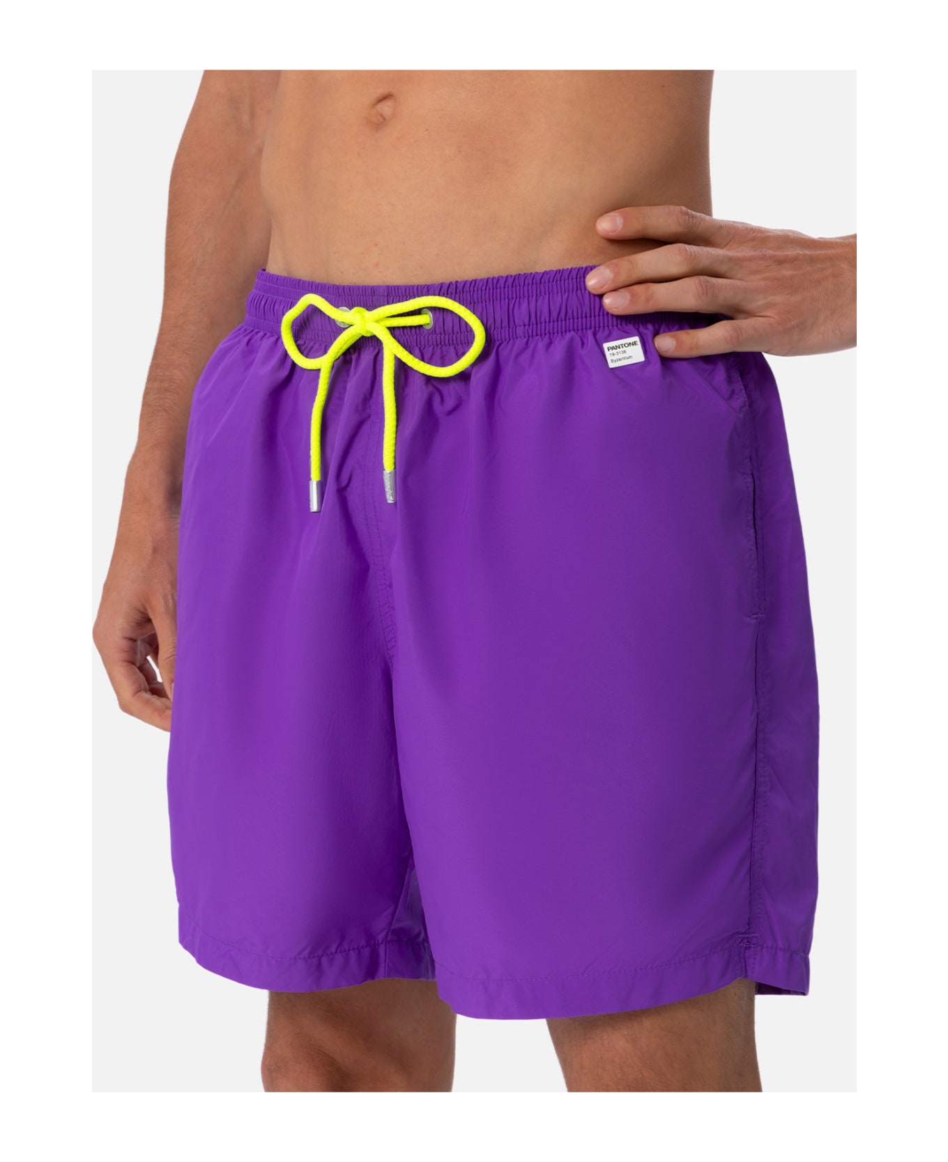 MC2 Saint Barth Man Lightweight Fabric Purple Swim Shorts Lighting Pantone | Pantone® Special Edition - PINK