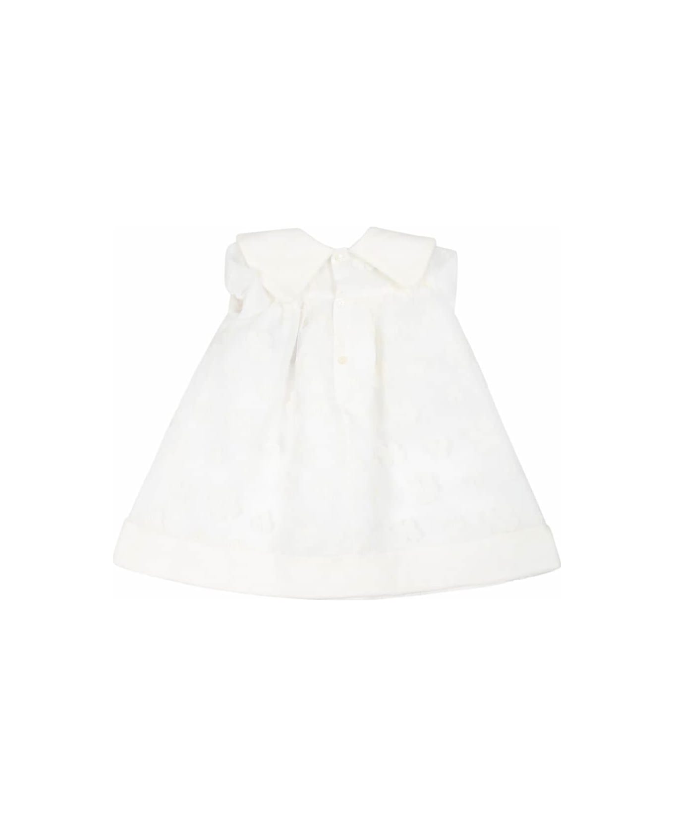La stupenderia White Dress Baby Girl - White