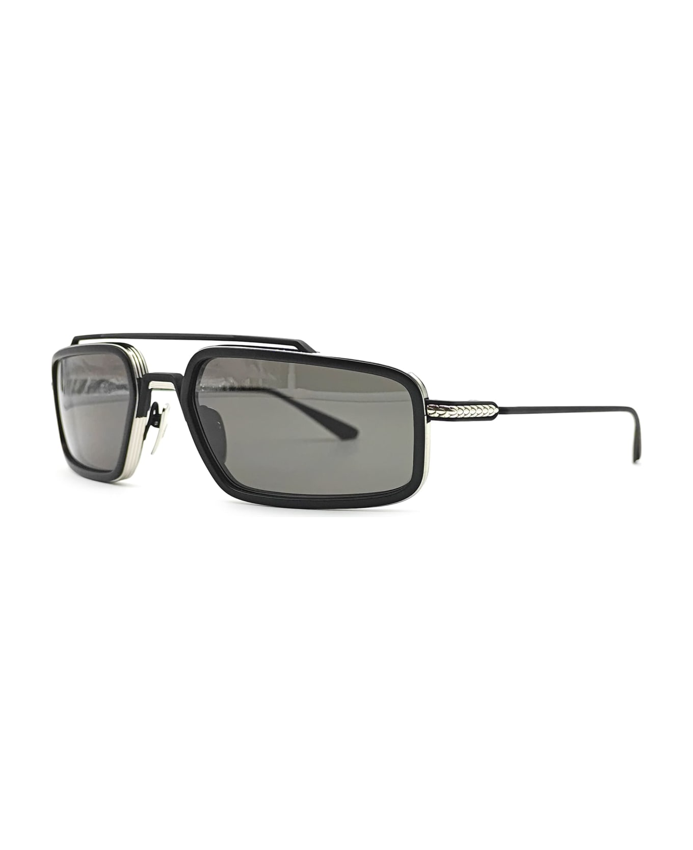 Chrome Hearts Eader - Brushed Silver / Matte Black Sunglasses - Matte black サングラス