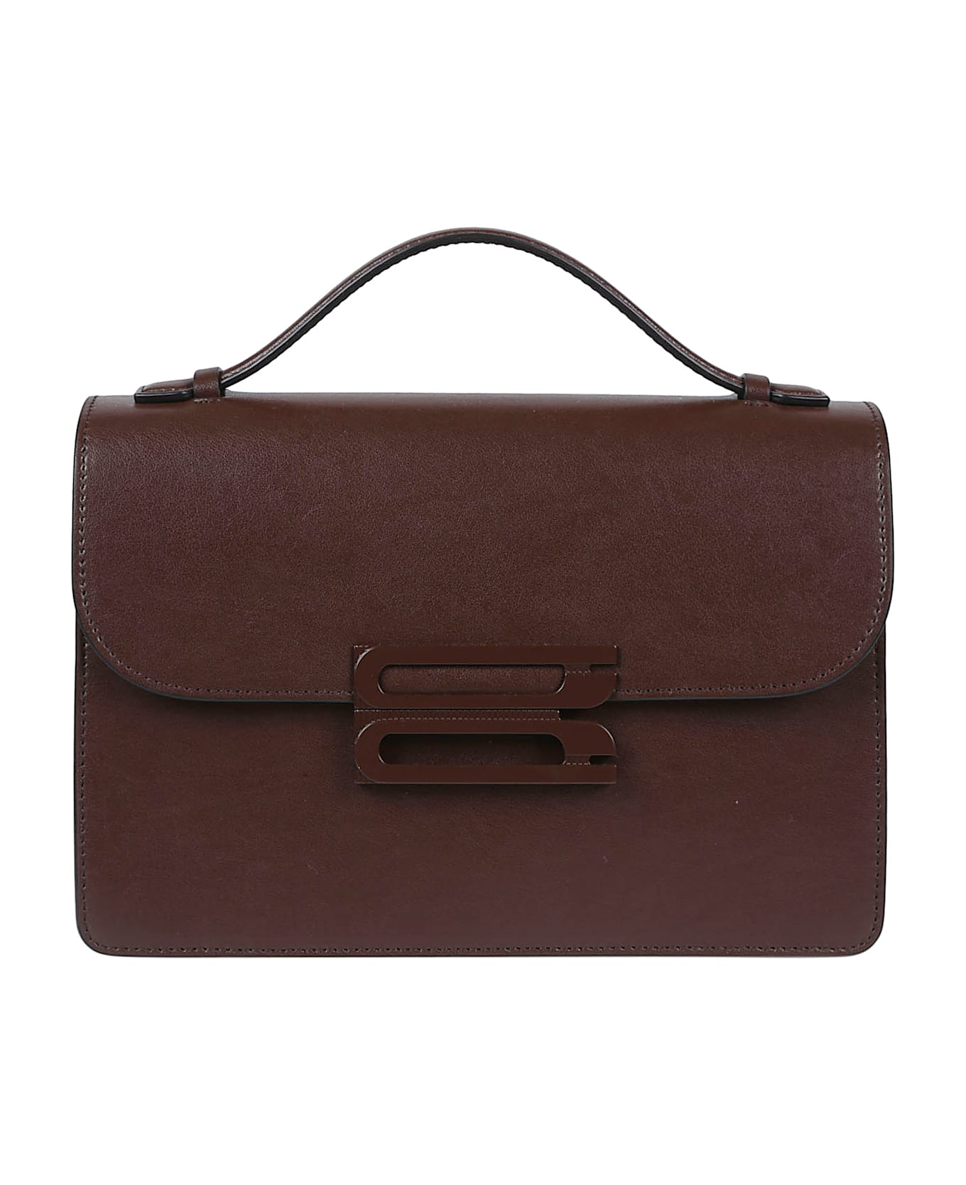 Victoria Beckham Tonal Buckle The Dorian Bag - Dark Brown
