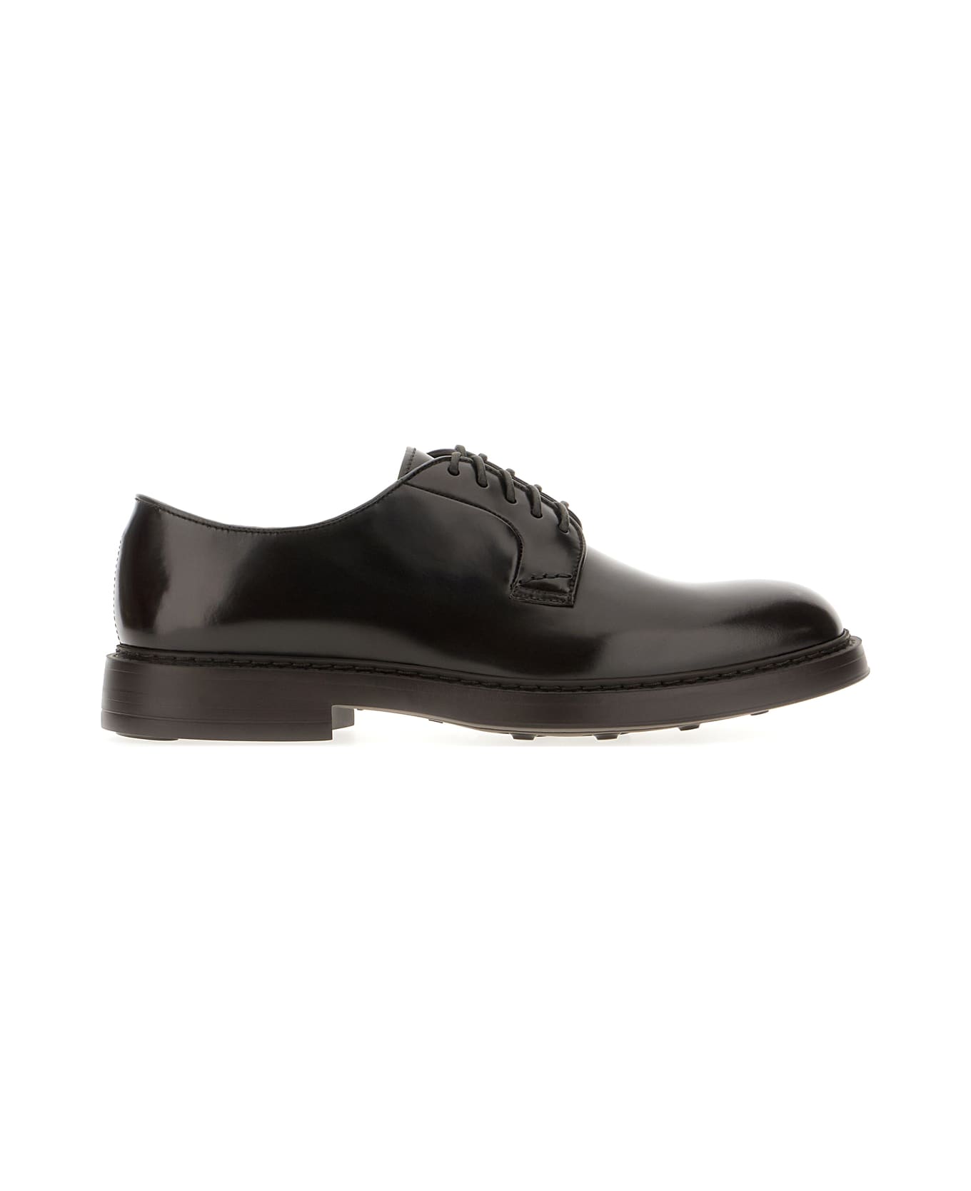 Doucal's Dark Brown Leather Lace-up Shoes - T MORO