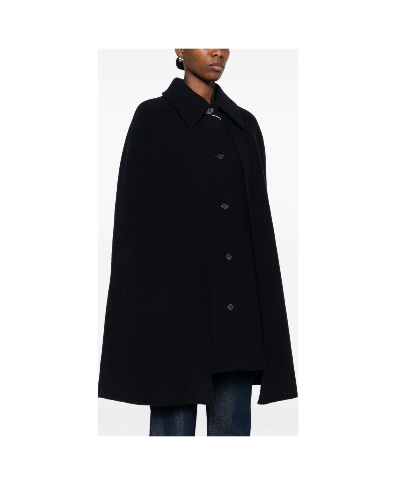 Totême Wool Cape Coat - Blue