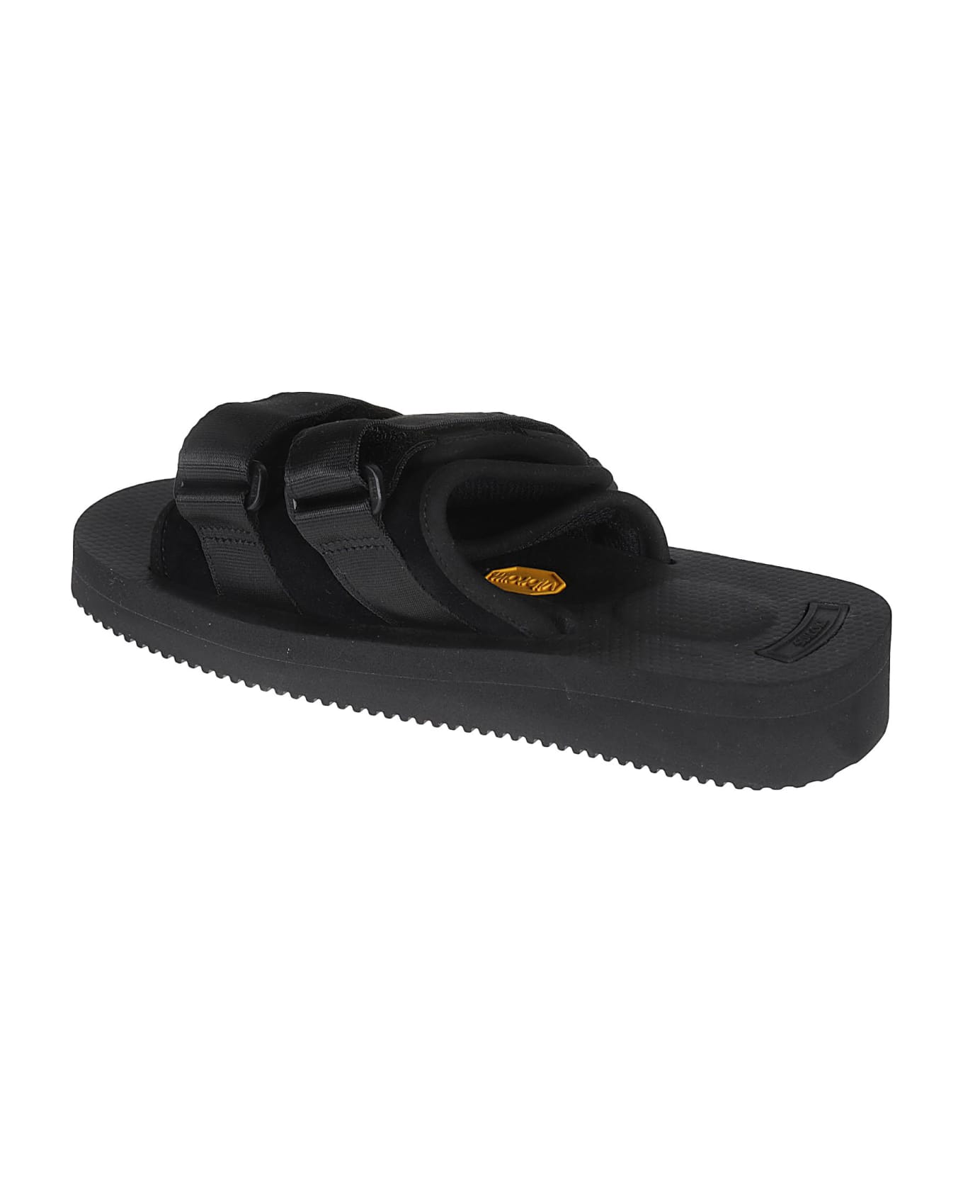 SUICOKE Double Velcro Detail Logo Sandals - Nero