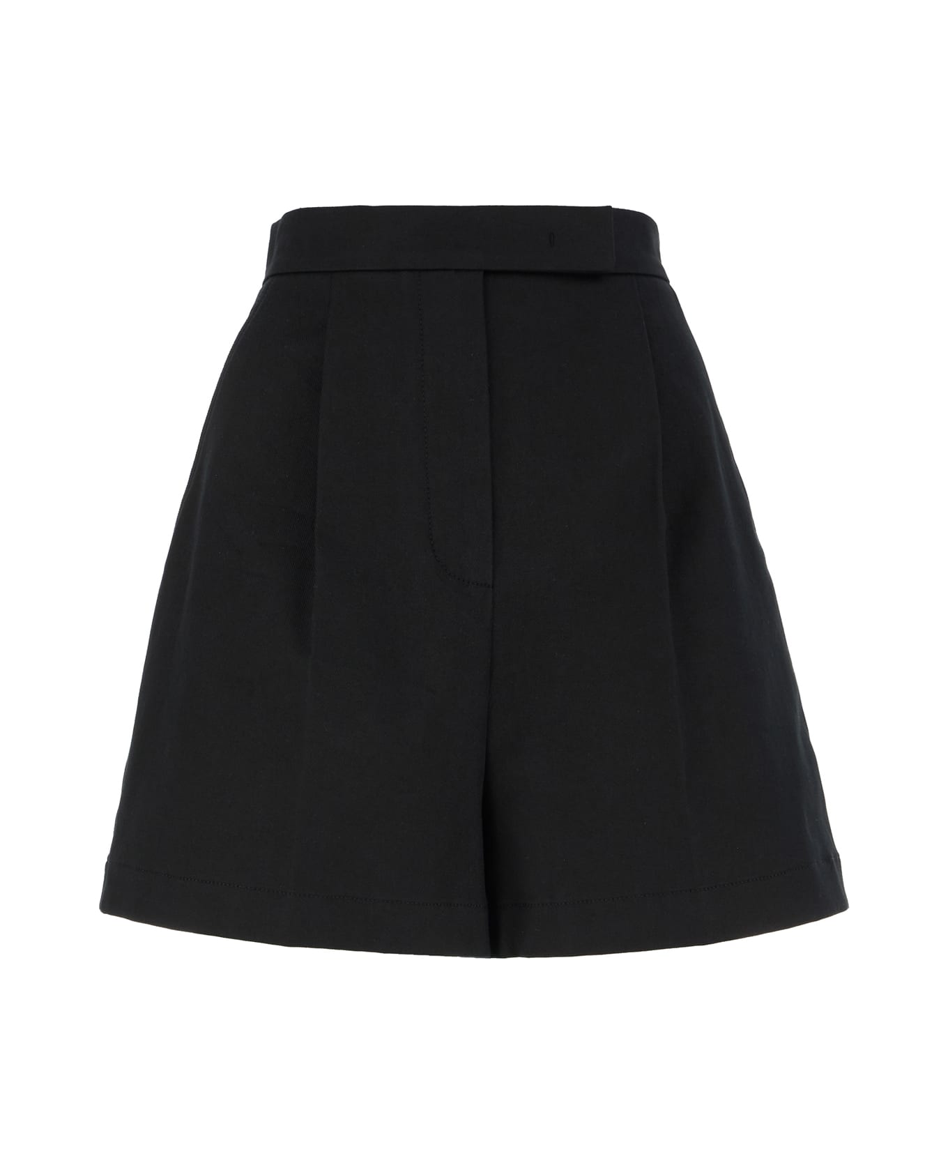 Max Mara Stretch Cotton Bermuda Shorts - Nero