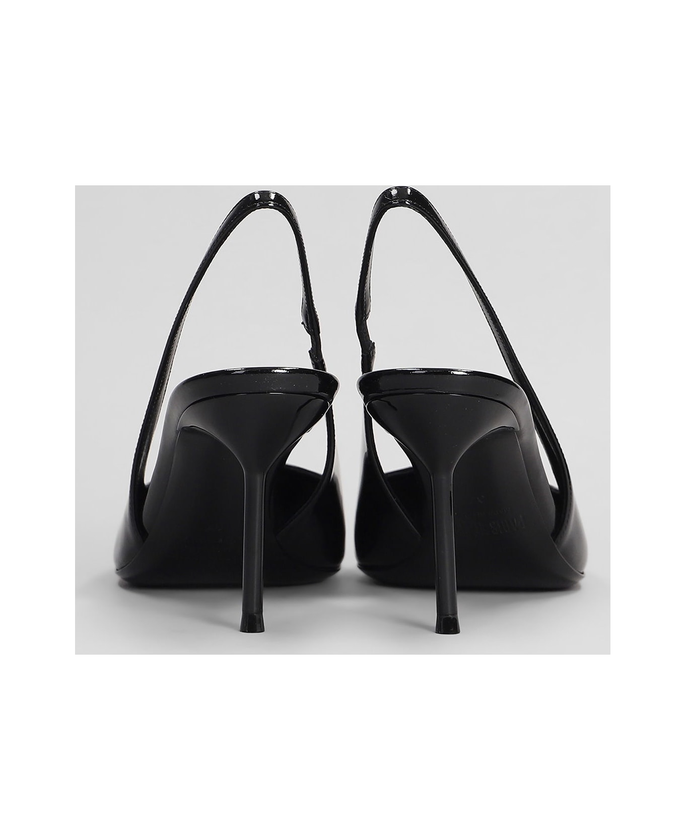 Paris Texas Lidia Slingback 70 Pumps In Black Patent Leather - black