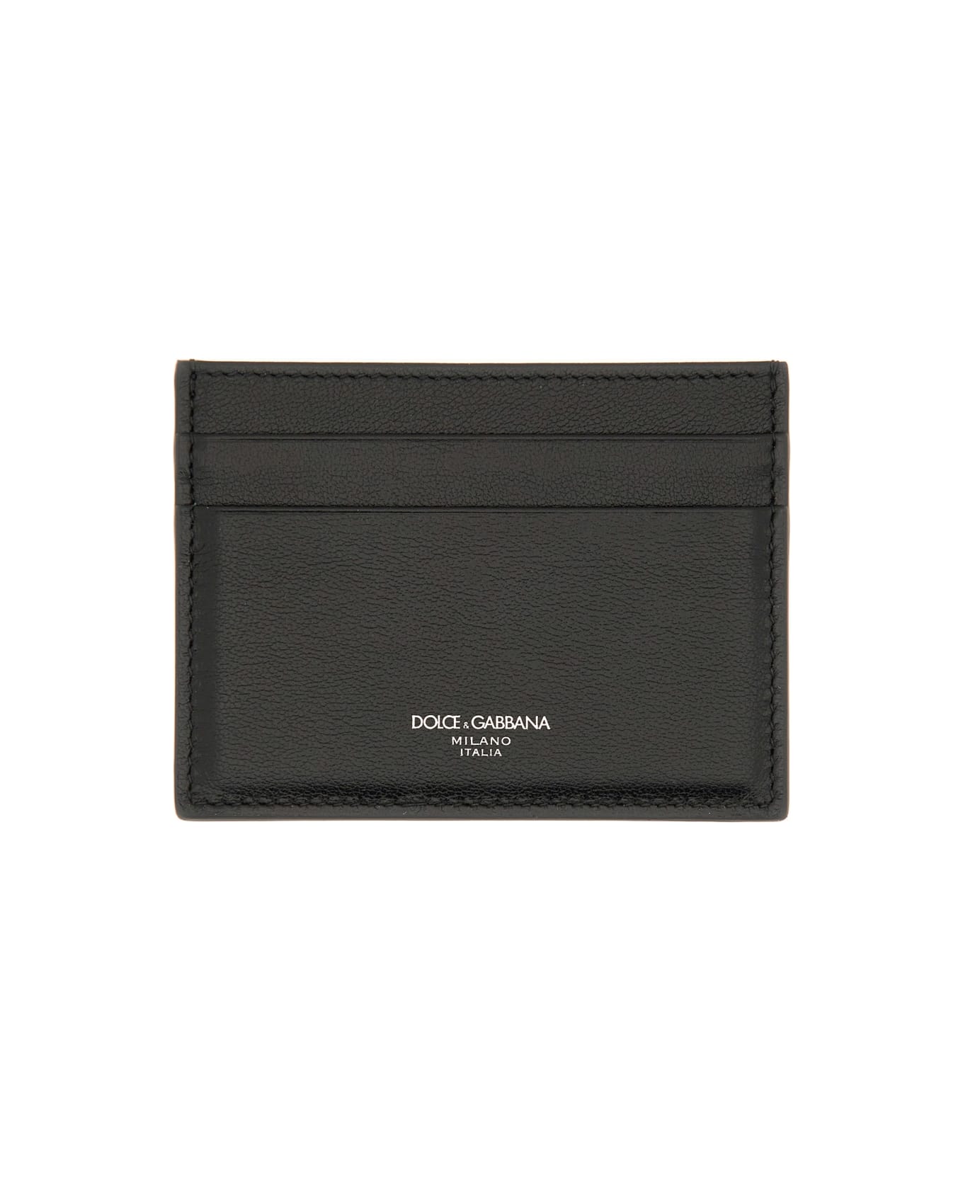 Dolce 
Gabbana Calfskin Leather Card Holder - BLACK