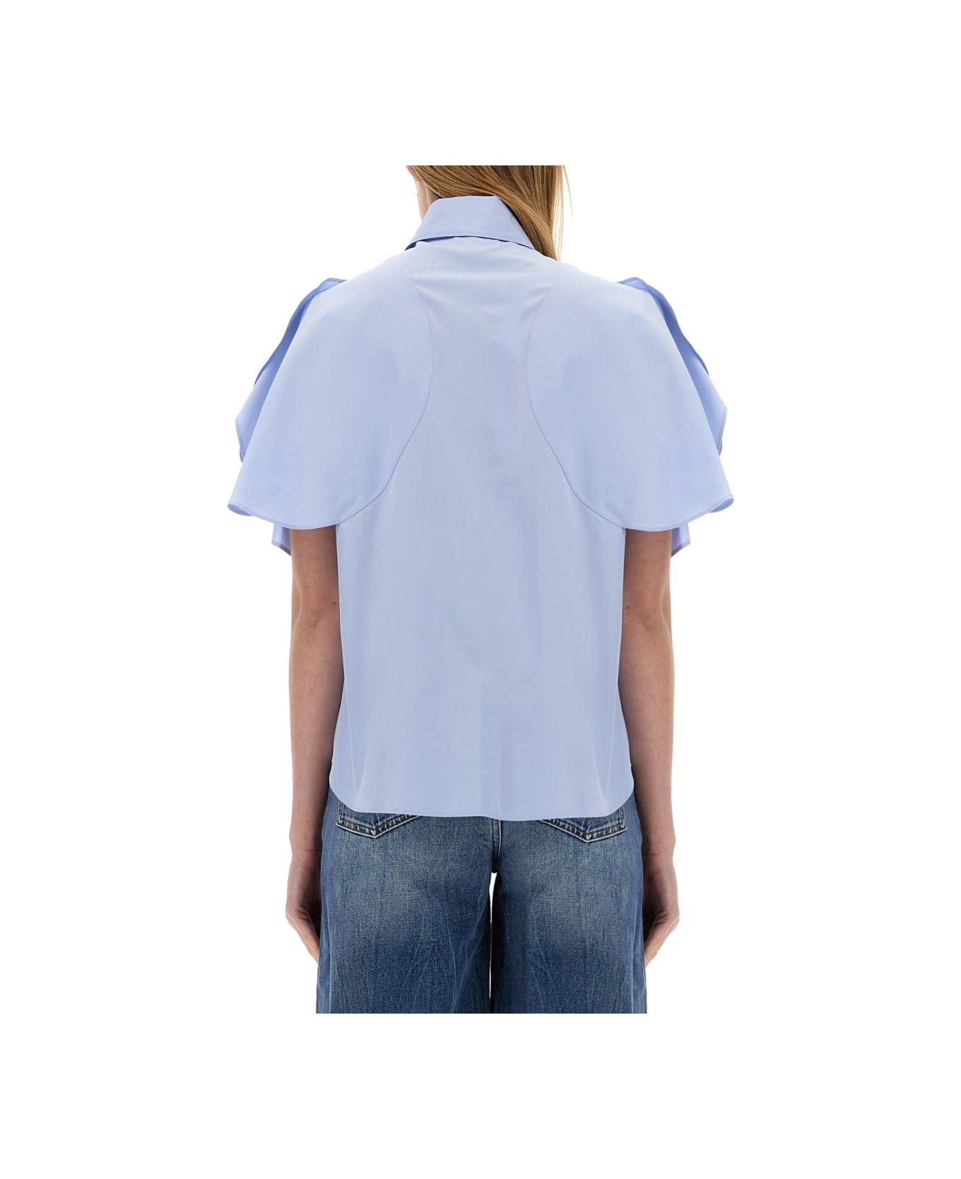 Stella McCartney Shirt With Short Sleeves - AZURE