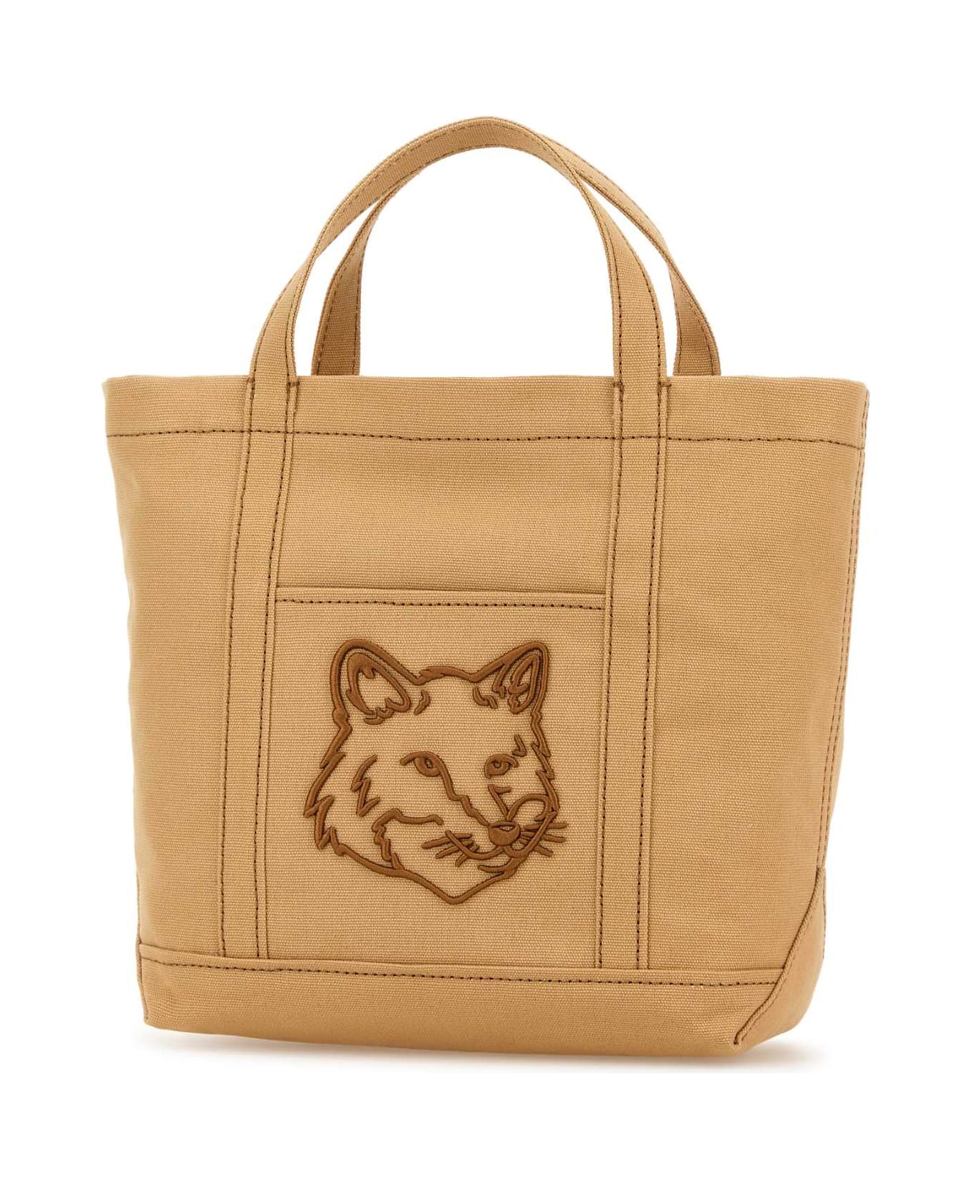 Maison Kitsuné Beige Canvas Small Handbag - CORK