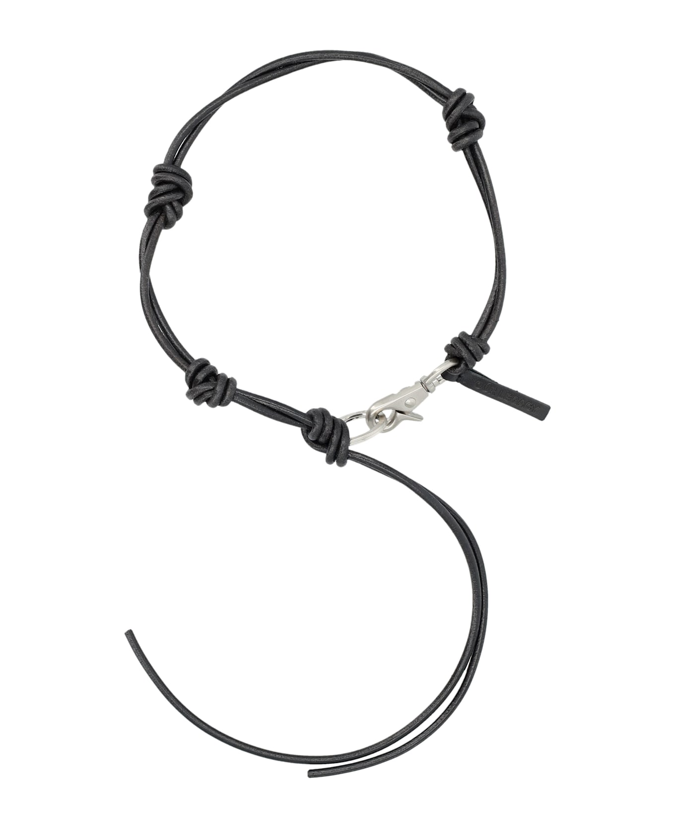 Our Legacy Udon Ladon Leather Necklace - BLACK