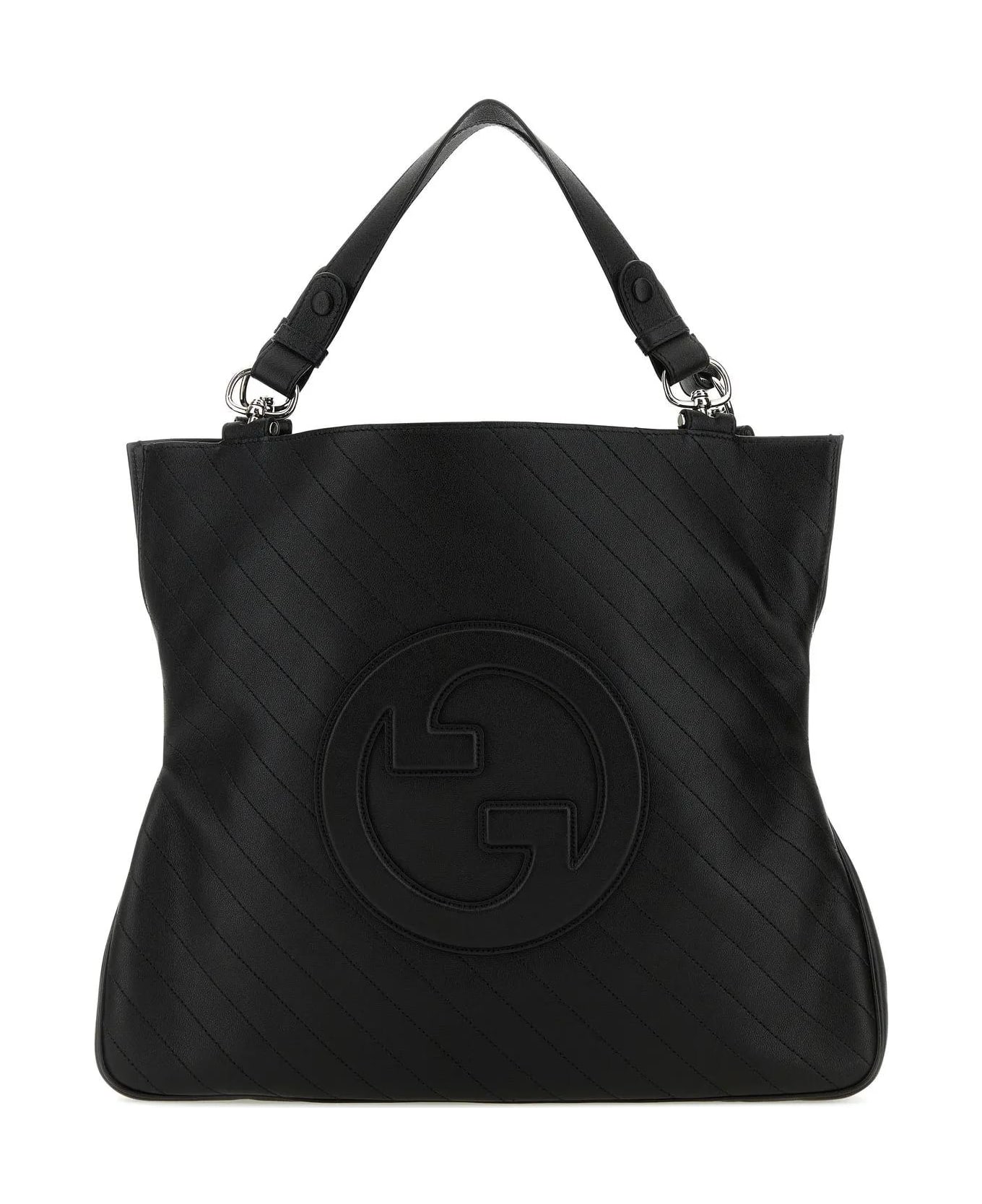 Gucci Black Leather Medium Blondie Shopping Bag - Black