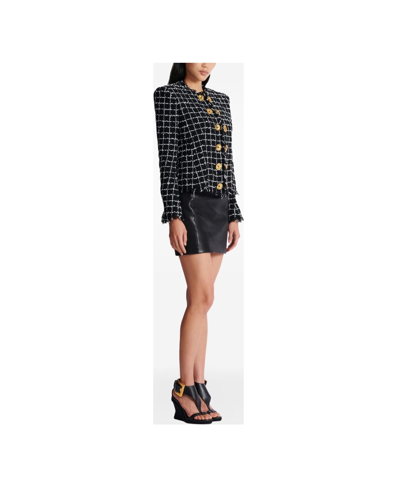Balmain Tweed Jacket - Black