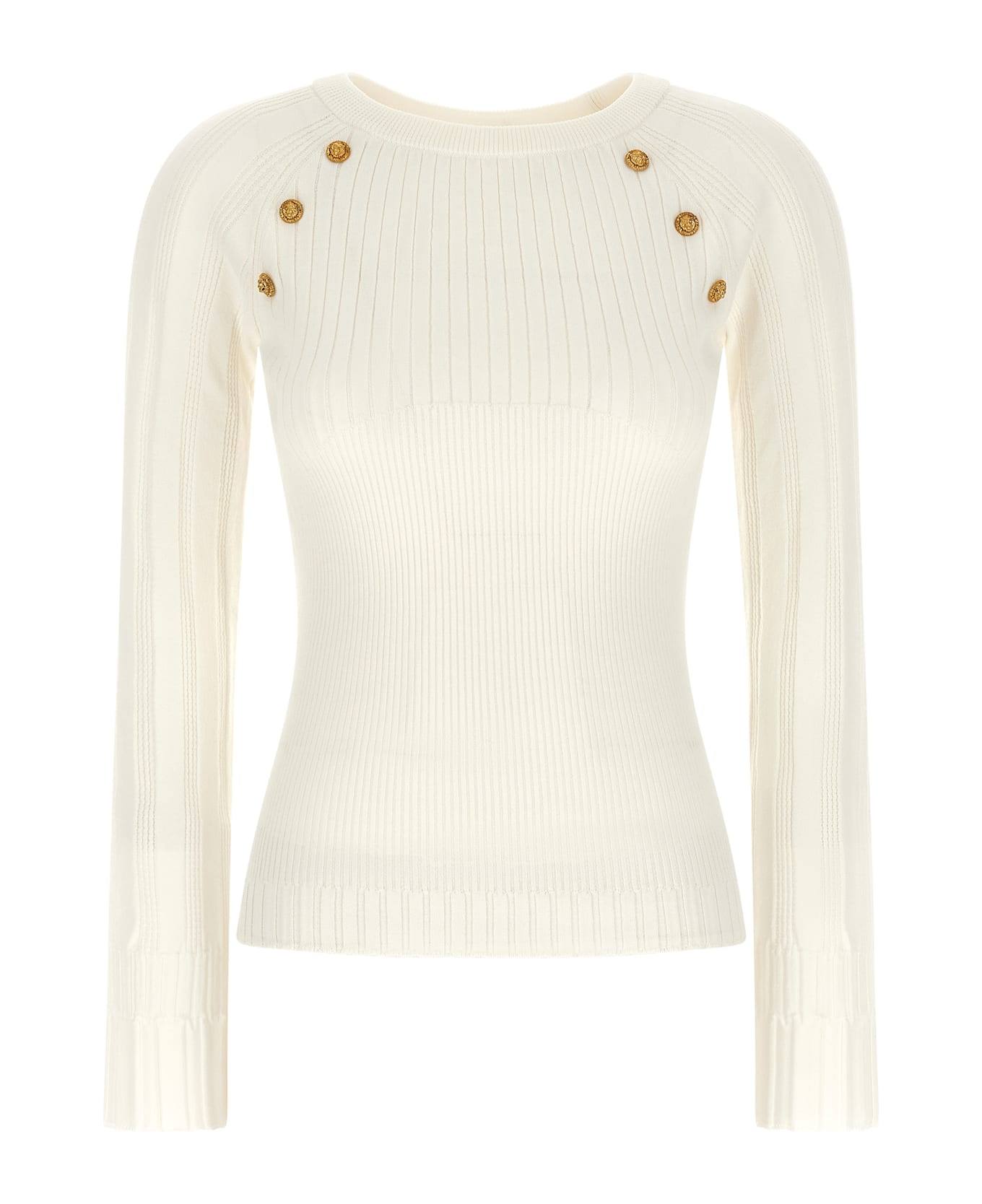 Balmain 3 Buttons Sweater - White