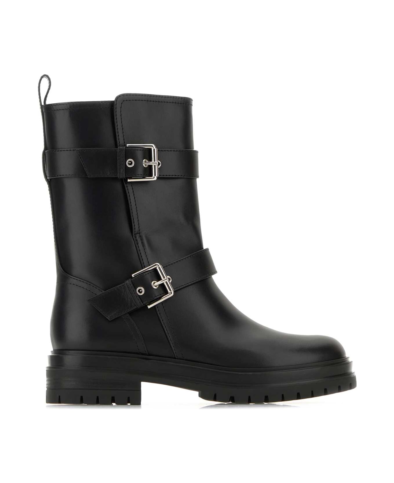 Gianvito Rossi Black Leather Thiago Ankle Boots - Black