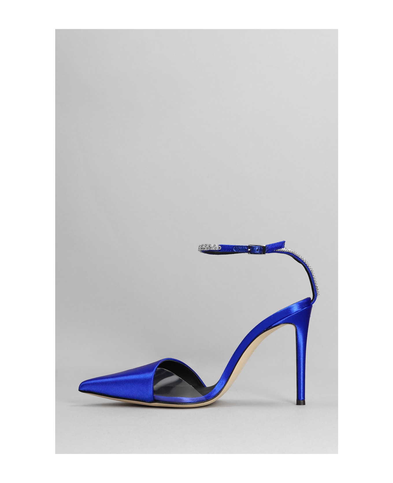 Giuseppe Zanotti Nantes Sandals In Blue Satin - Elettrico