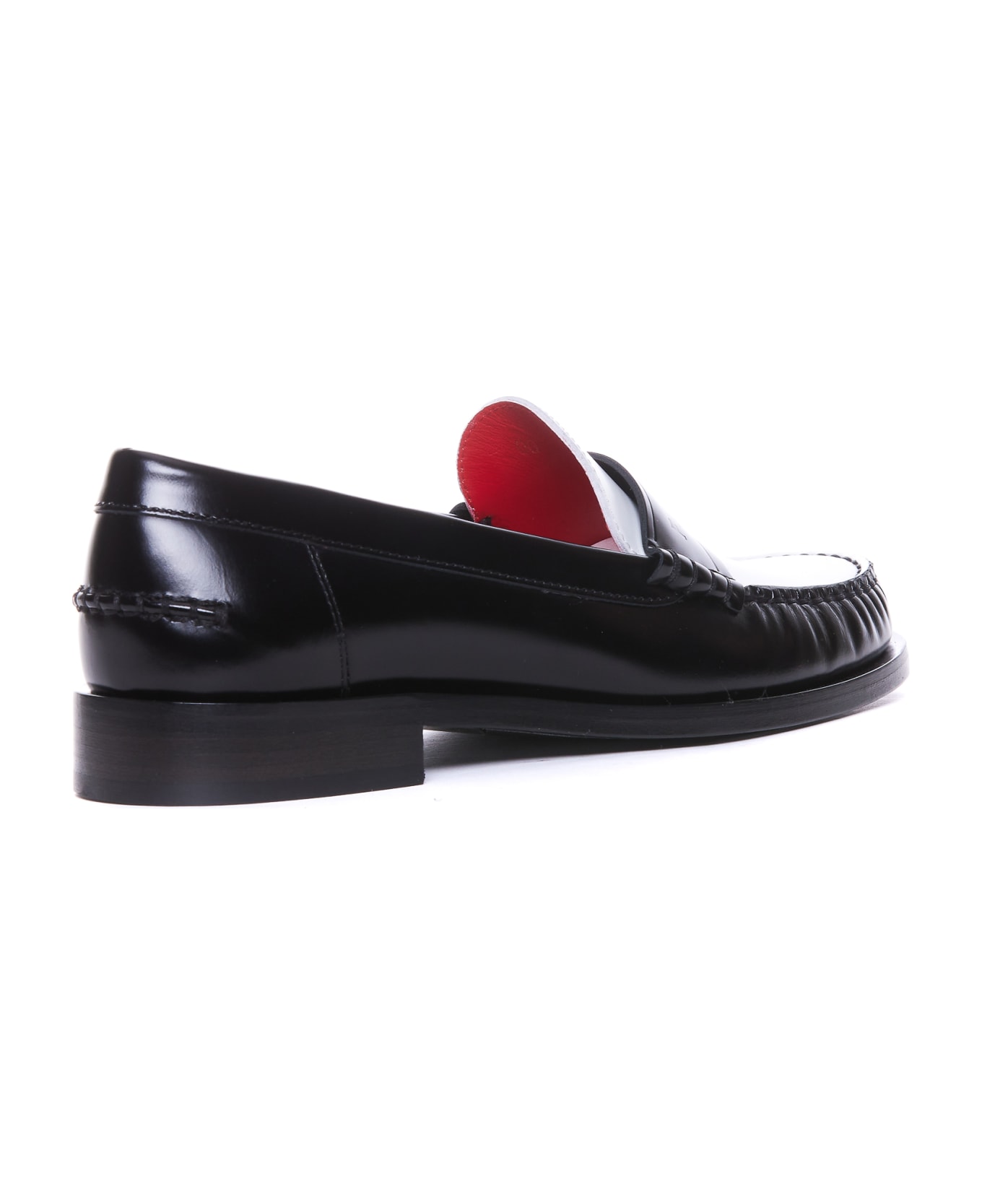 Ferragamo Irina Bicolor Loafers With Ferragamo Logo - Black
