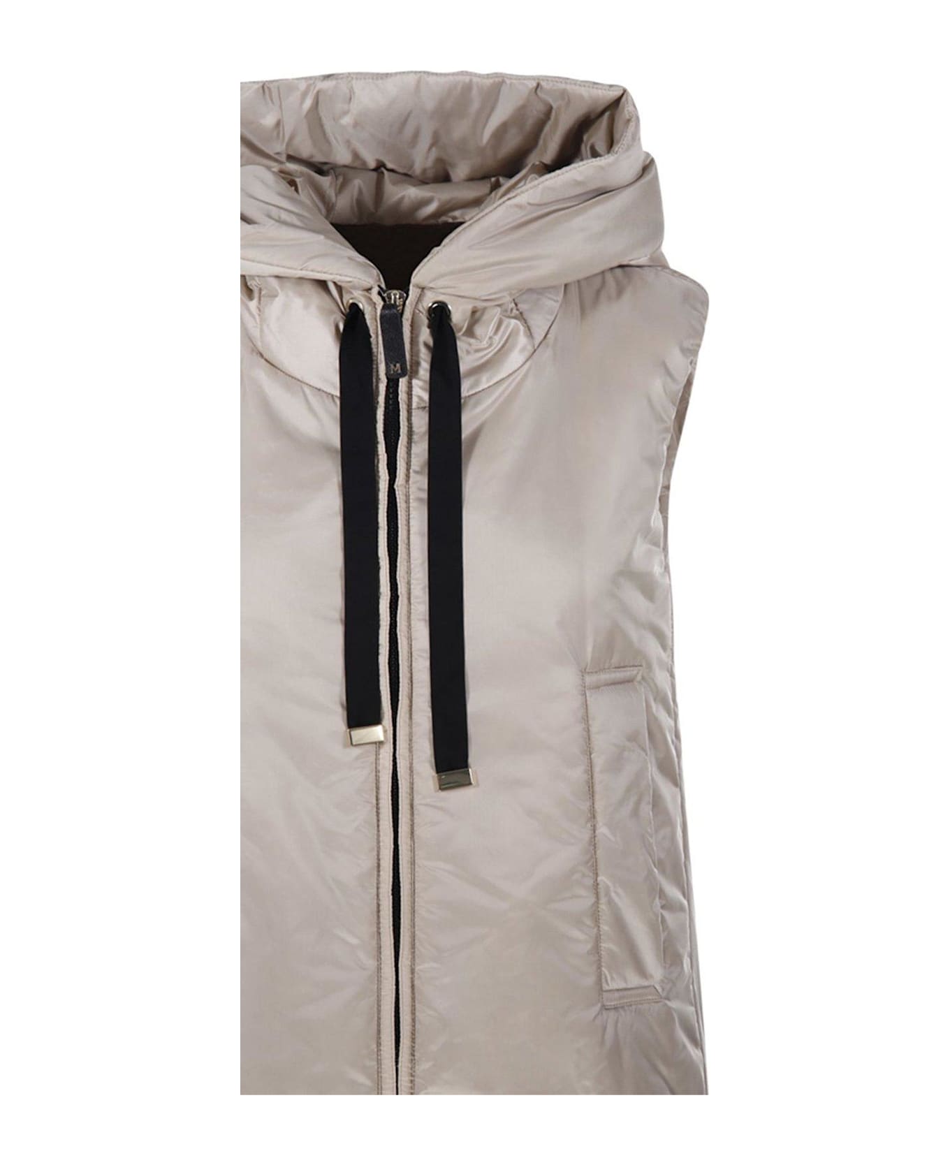 Max Mara The Cube Greengo Zip-up Drawstring Gilet - Beige