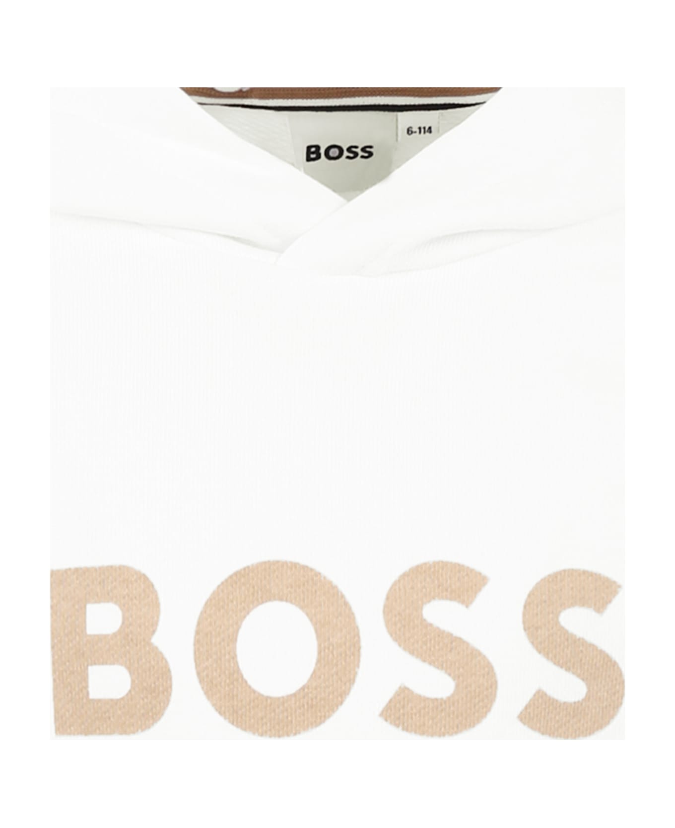 Hugo Boss White Sweatshirt For Boy With Logo - White