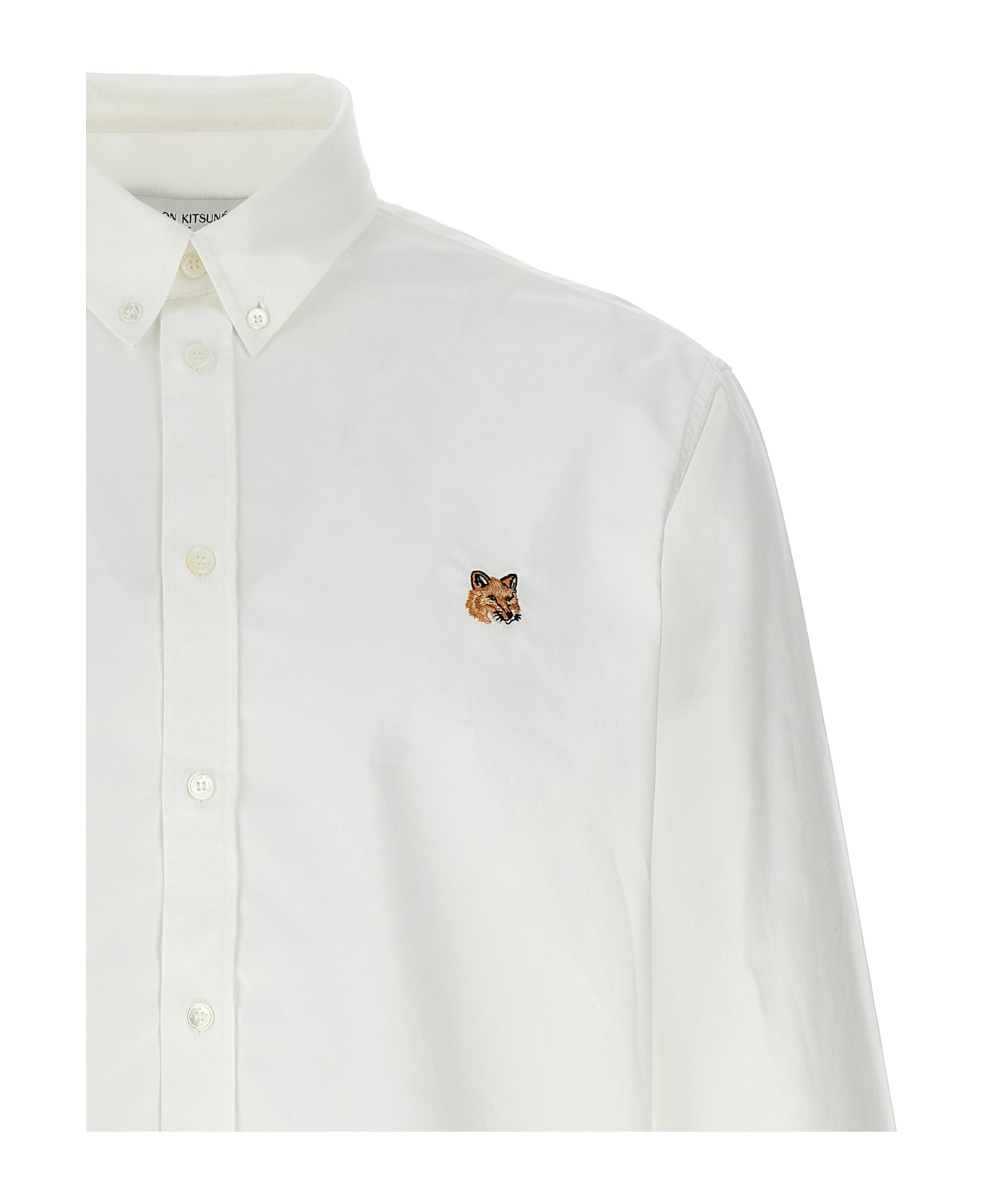 Maison Kitsuné 'mini Fox Head' Shirt - White