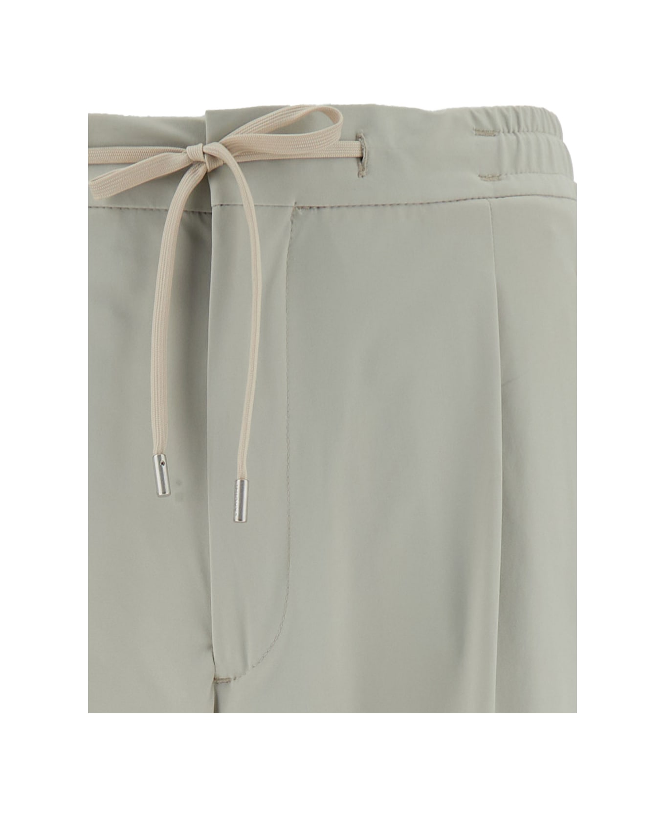Lardini Grey Loose Pants With Drawstring In Stretch Polyamide Man - Grey