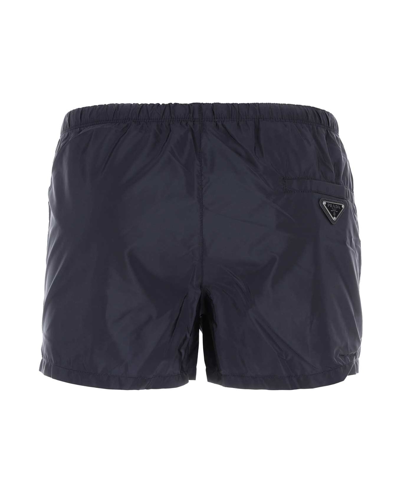 Prada Navy Blue Recycled Nylon Swimming Shorts - F0ABB