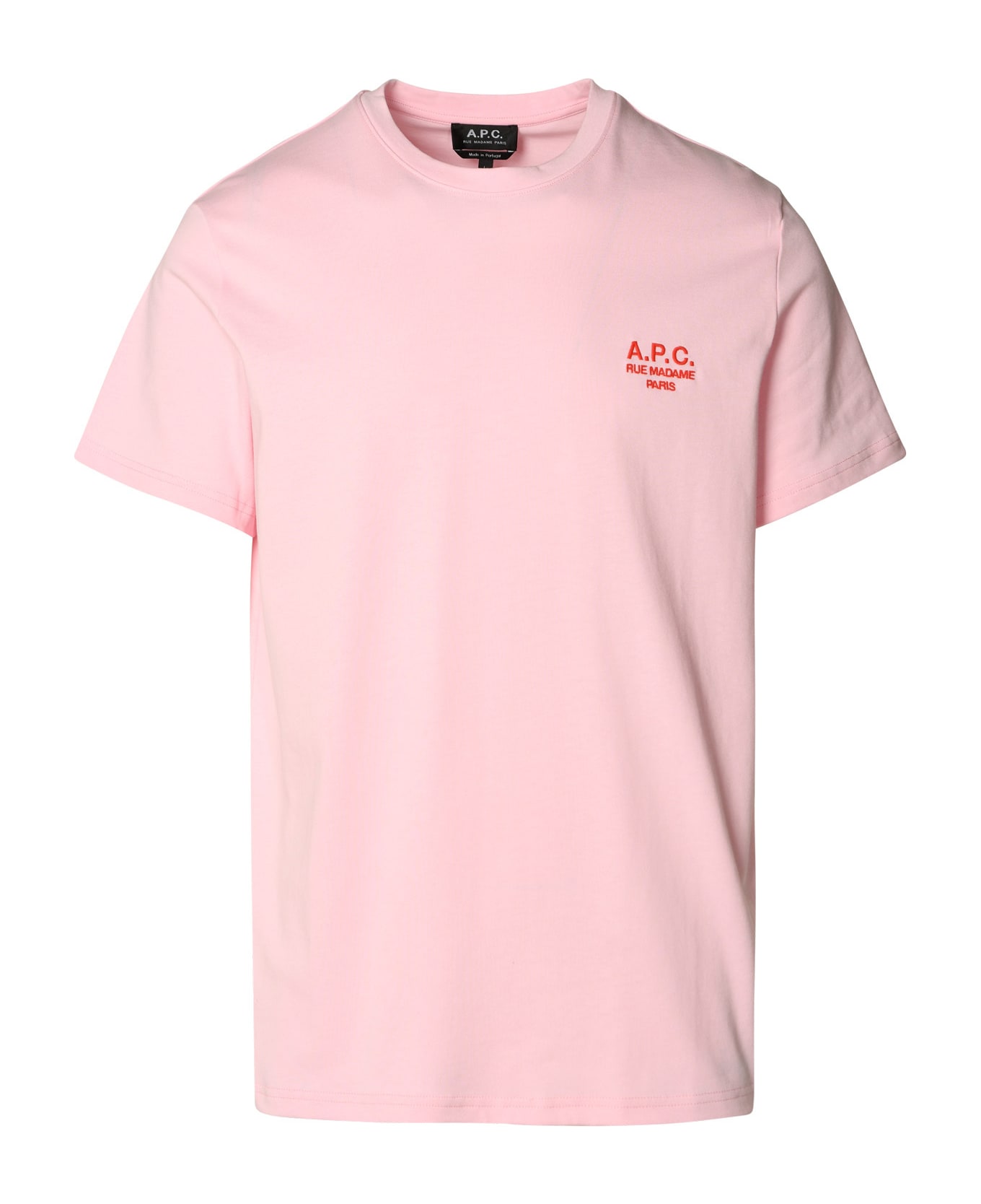 A.P.C. Logo Printed Crewneck T-shirt - Pink