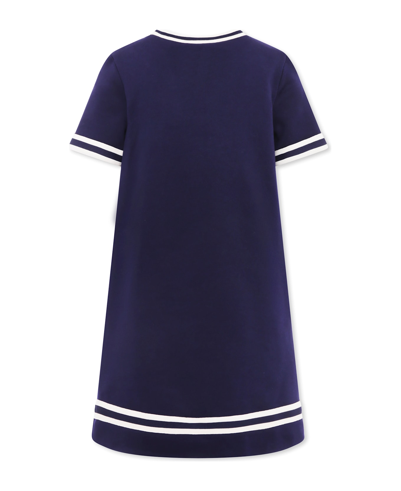 Gucci Blue Dress For Girl With Iconic Horsebit - Blue