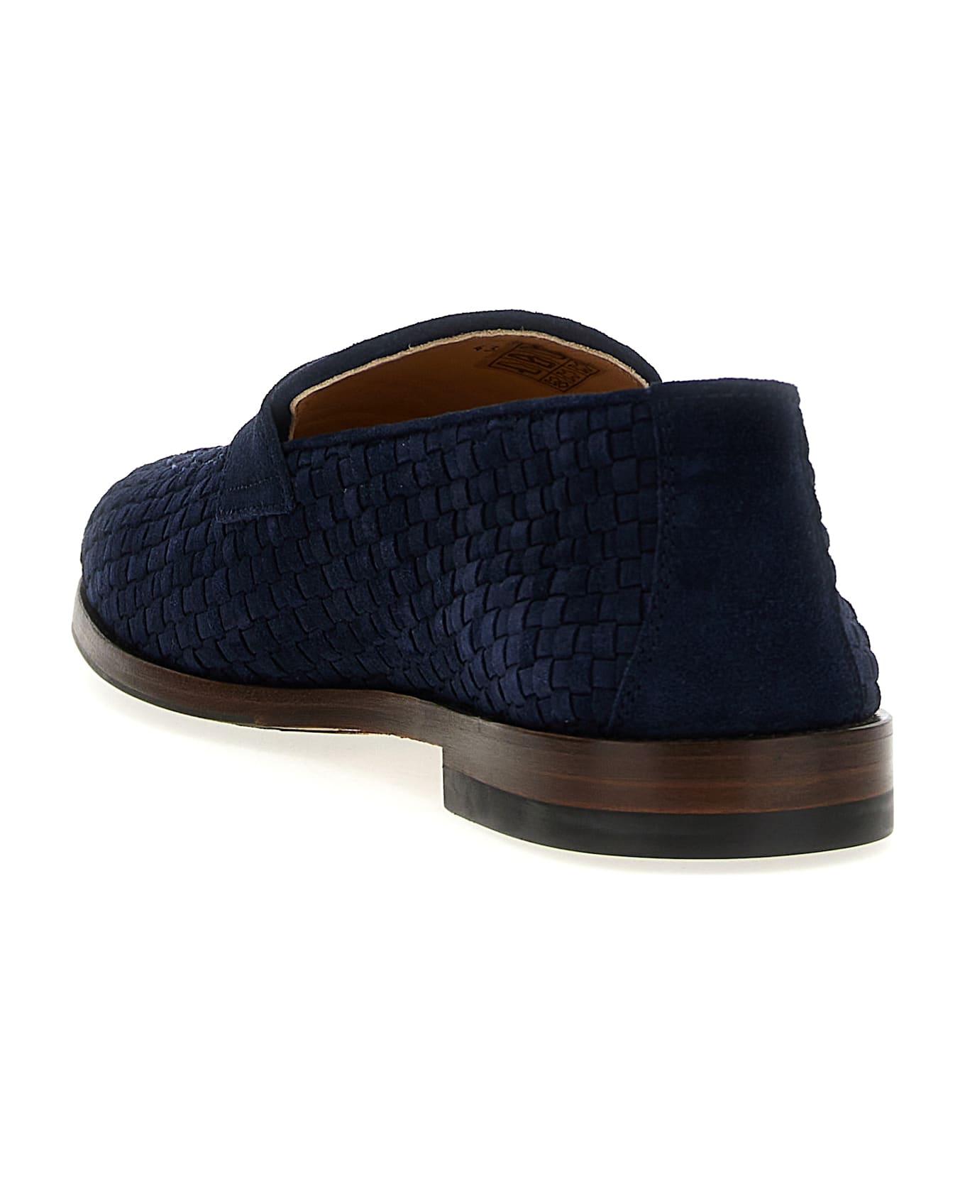 Brunello Cucinelli Woven Suede Loafers - Midnight Blue