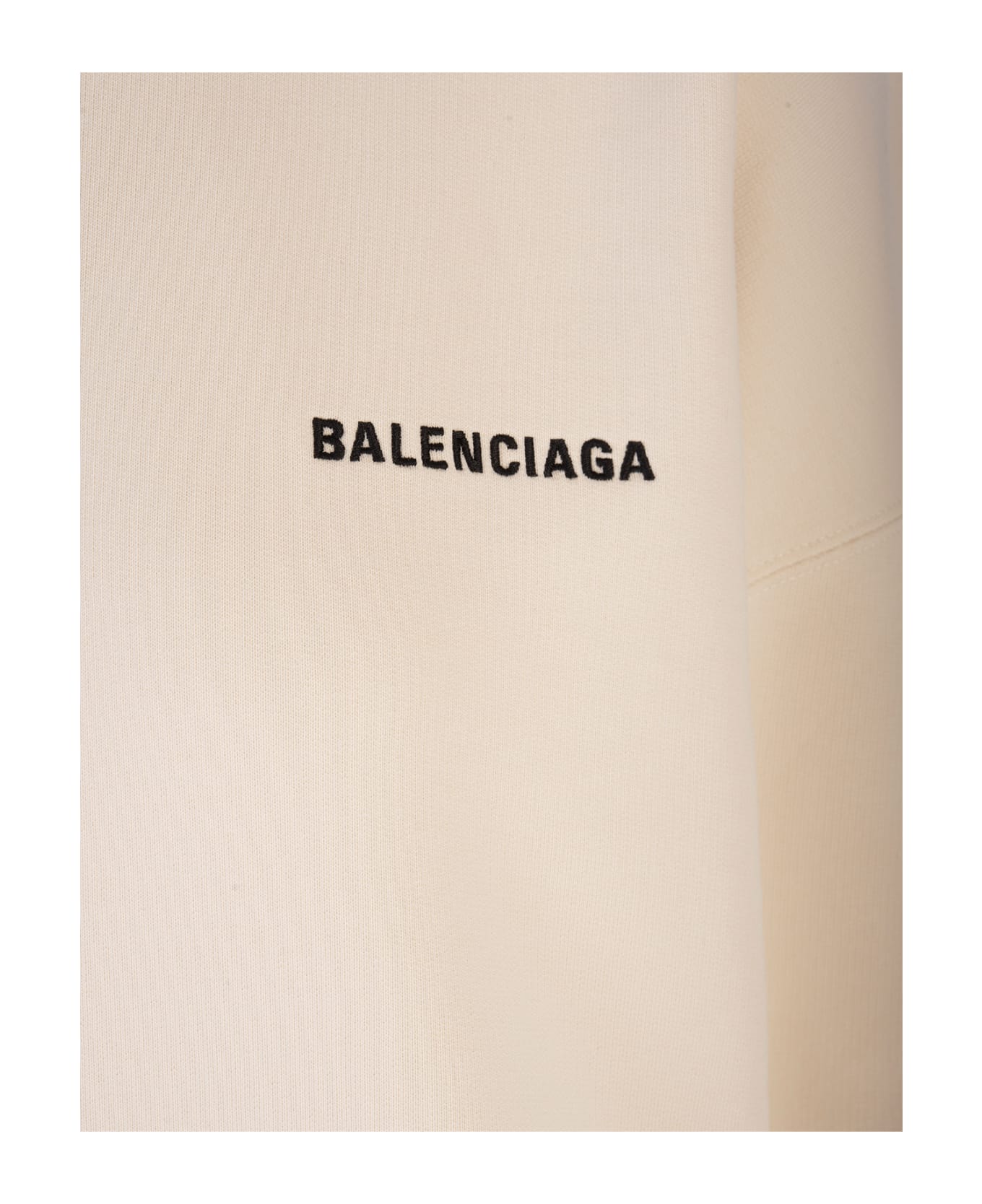Balenciaga Man Beige Balenciaga Medium Fit Hoodie - Cream/black