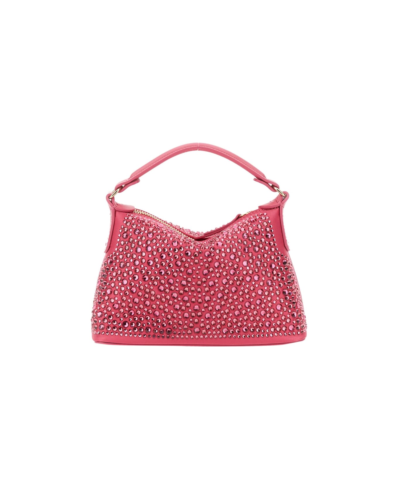Liu-Jo Mini Hobo Bag With Rhinestones - FUCHSIA